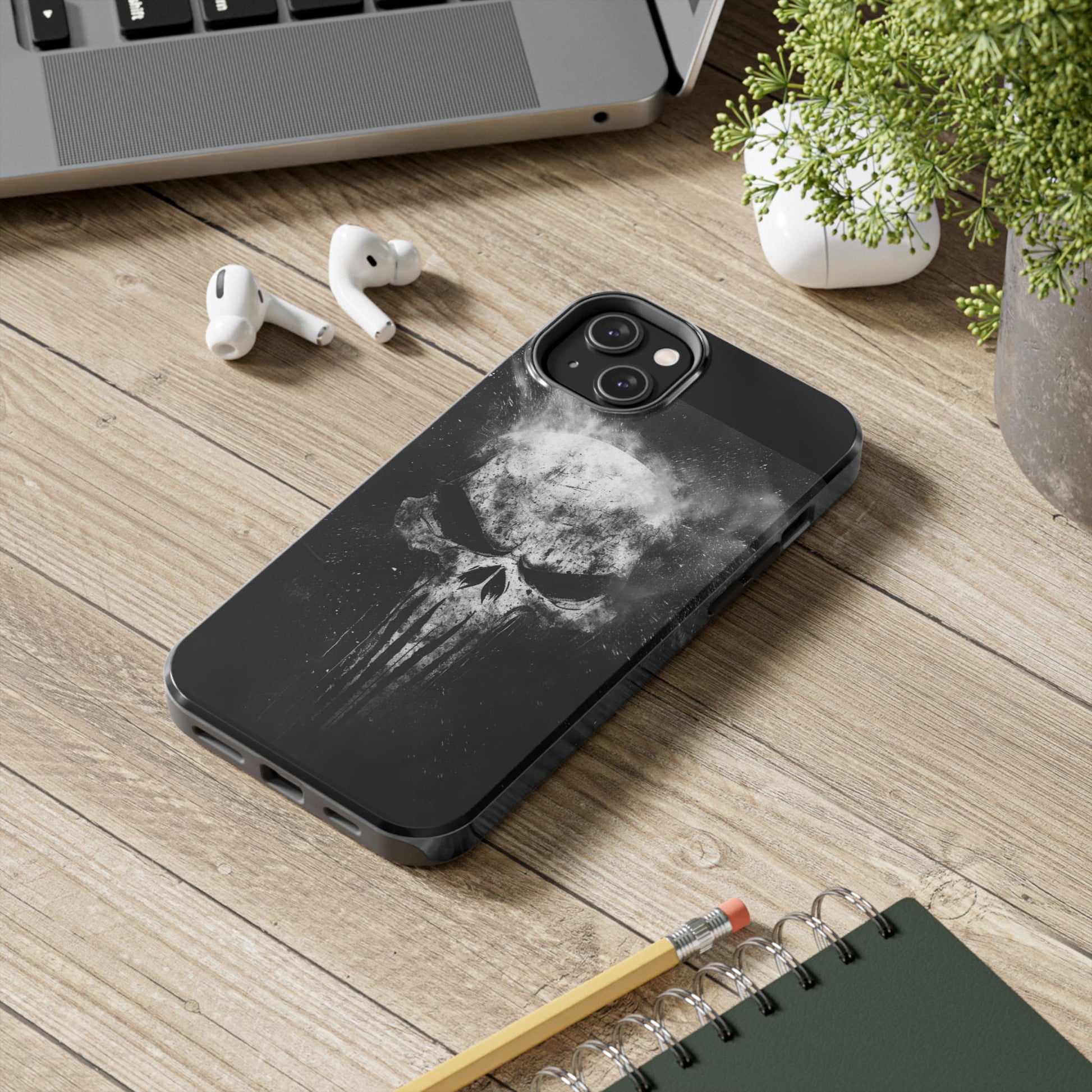 Smoking Skull Theme Phone Case for iPhone & Samsung Galaxy Phones