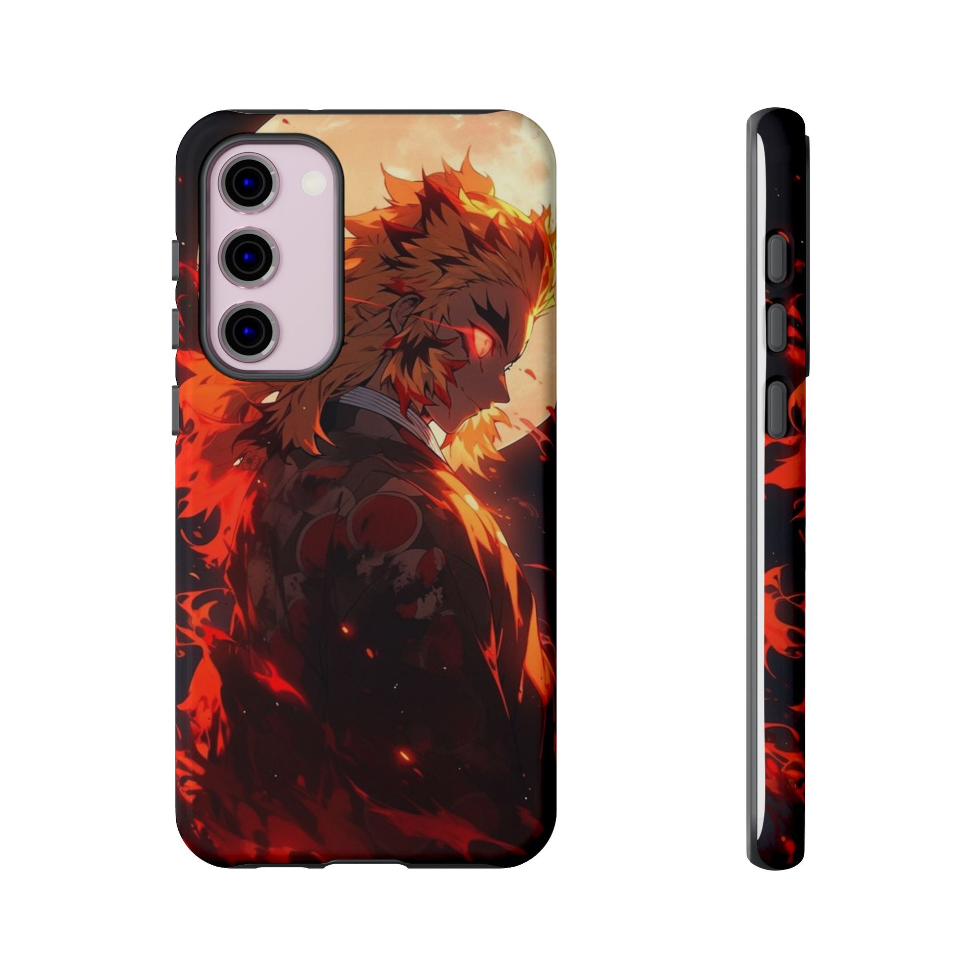Demon Sl;ayer Rengoku Anime Phone Case, Tough Cases for iPhones, Samsung, and Pixel