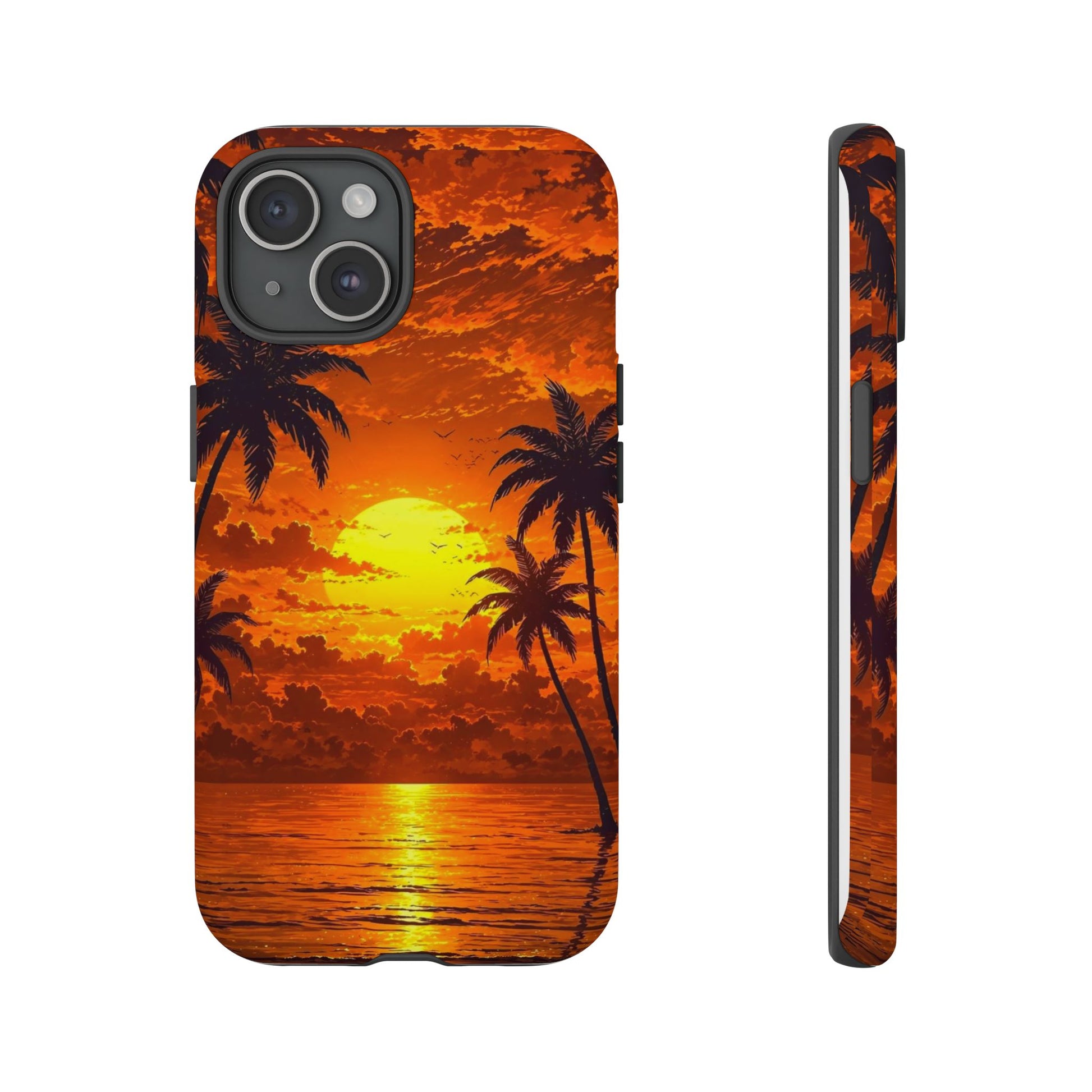 Beautiful Beach Sunset Tough Cases for iPhones, Samsung, and Pixel