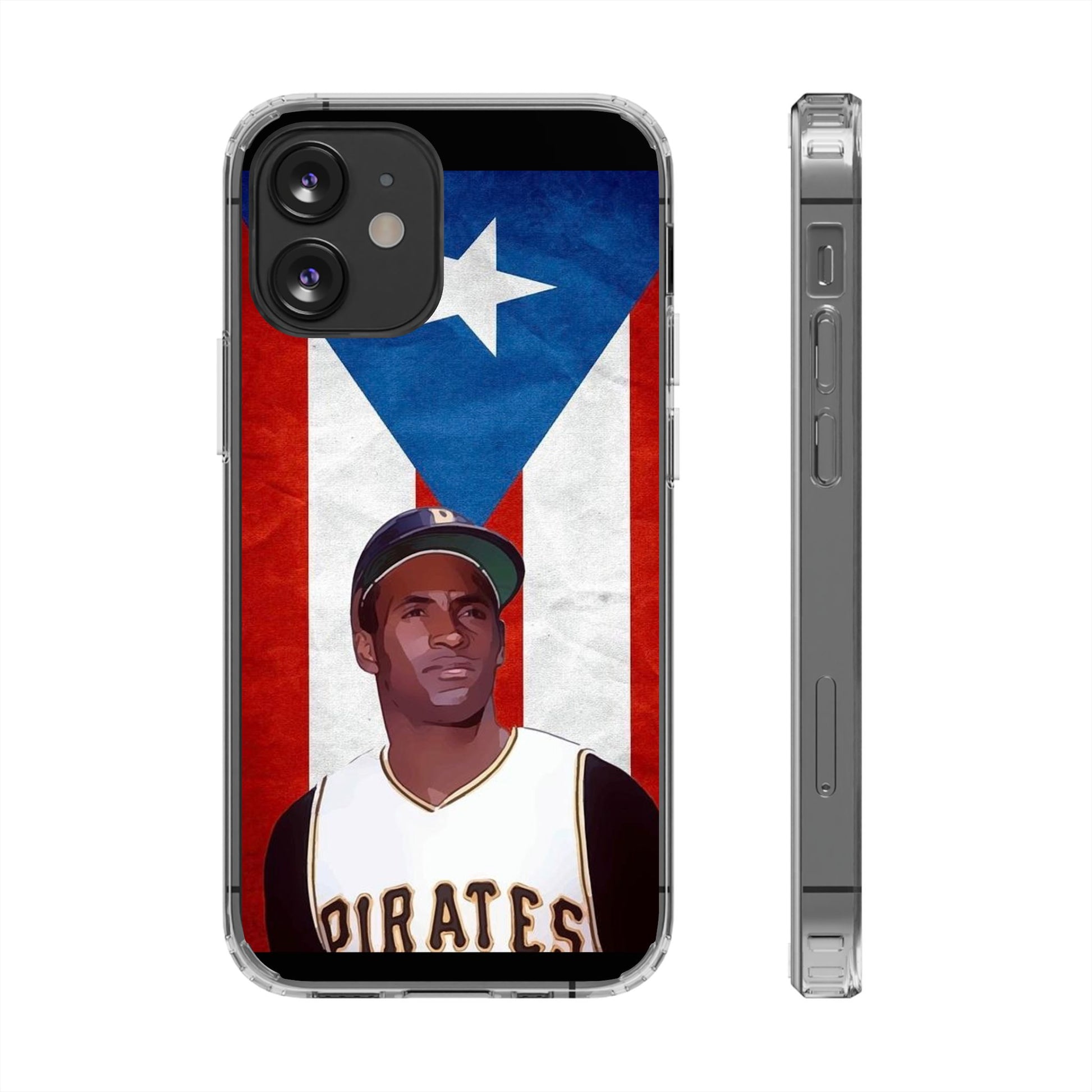 Puerto Rican Baseball Legend Clemente inspired Protective Iphone, Samsung case