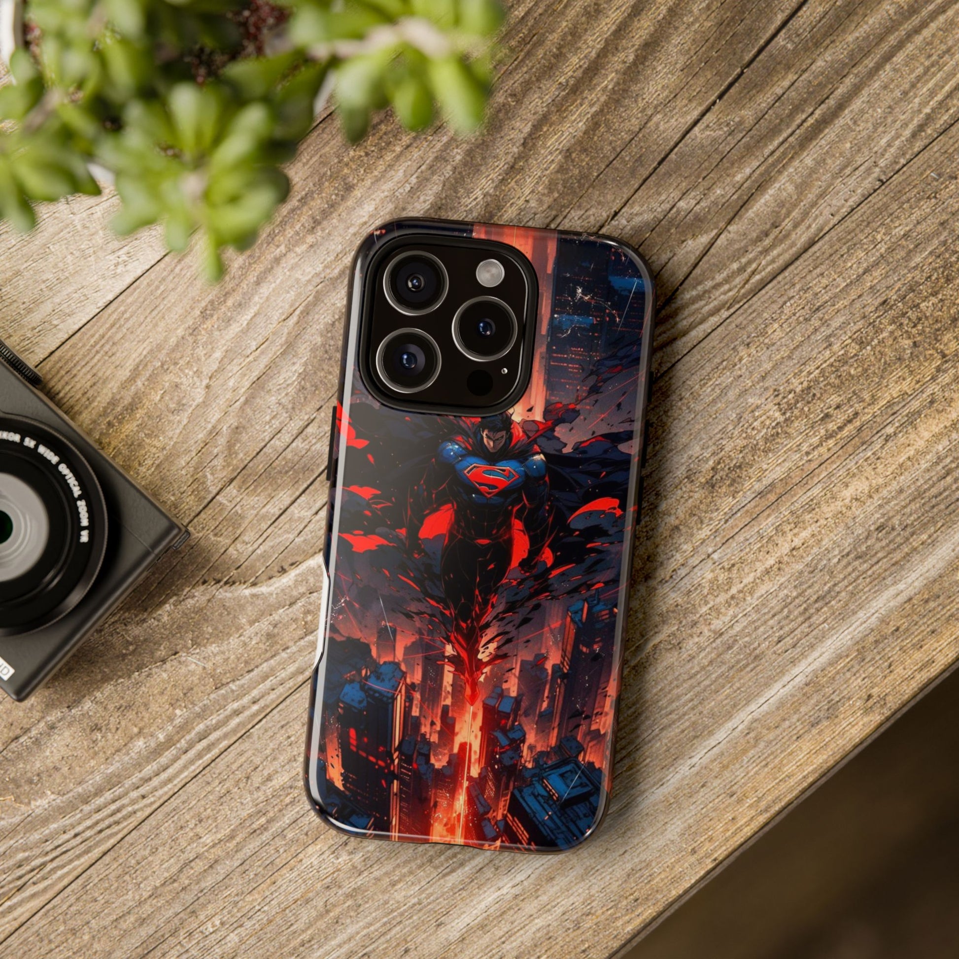 Anime Superman Tough Cases for iPhones, Samsung, and Pixel