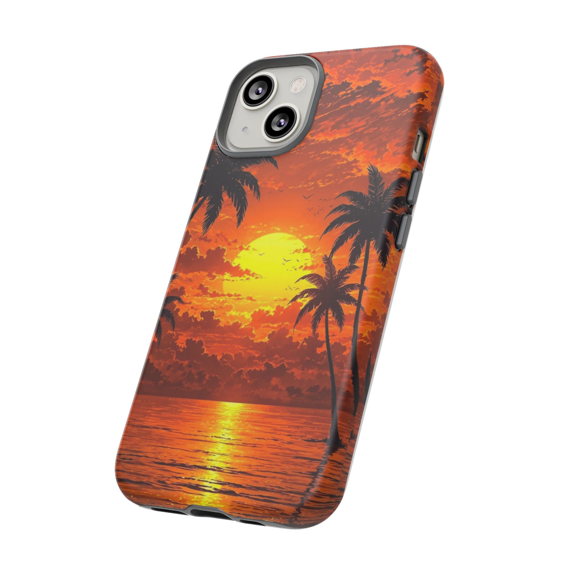 Beautiful Beach Sunset Tough Cases for iPhones, Samsung, and Pixel