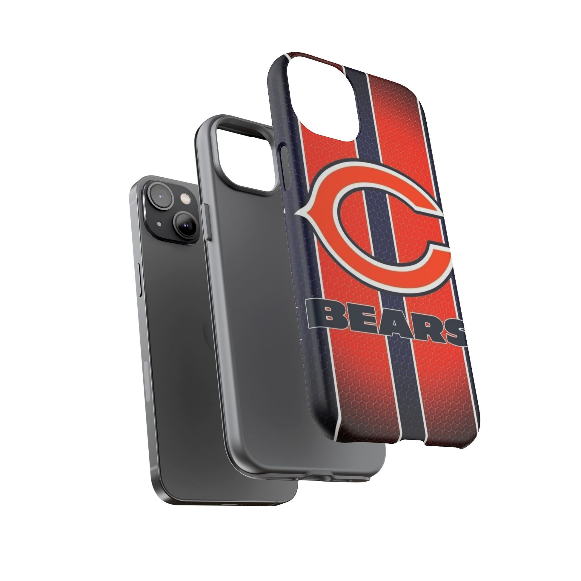 Chicago Bears Stripes Football Phone Case, Tough Cases for iPhones, Samsung, and Pixel