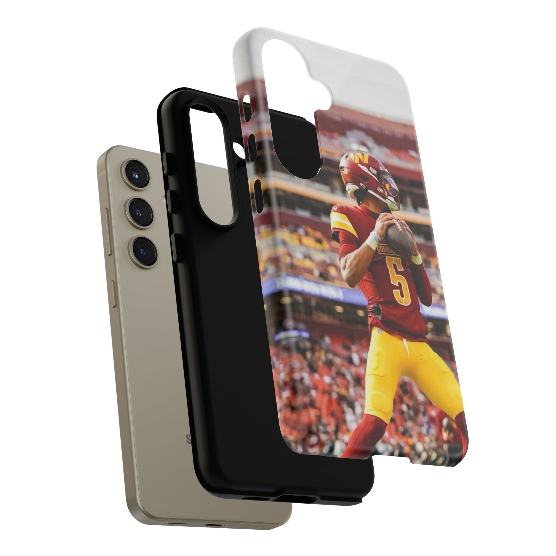 Jayden Daniels Washington Football Tough Cases for iPhones, Samsung, and Pixel