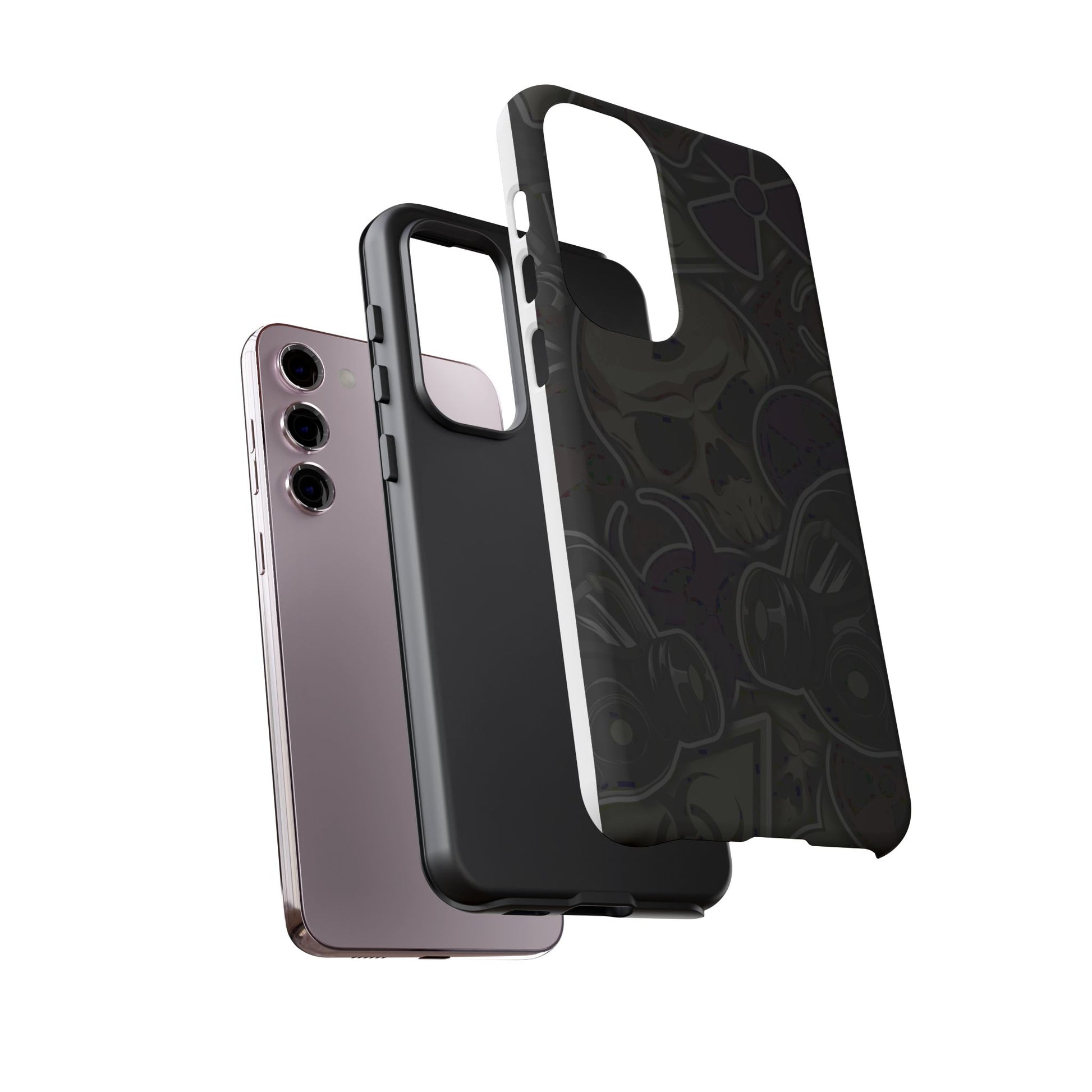Tough Cases Phone Case, Edgy Skull Design Phone Cover, Gothic Cell Phone Shell