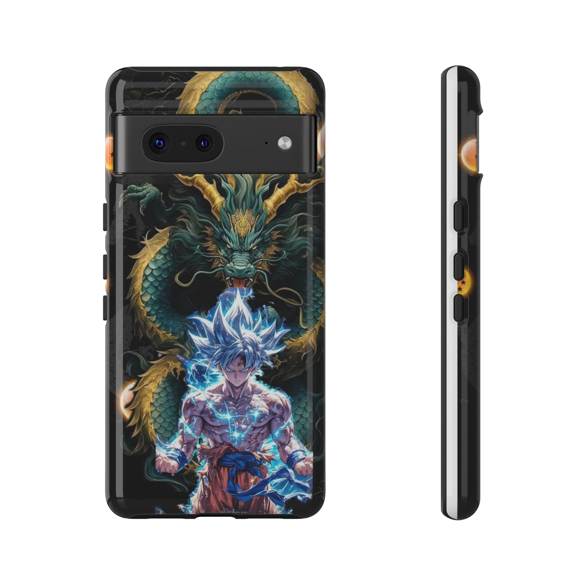 Anime Goku x Shenron Dragonball Z Tough Cases for iPhones, Samsung, and Pixel