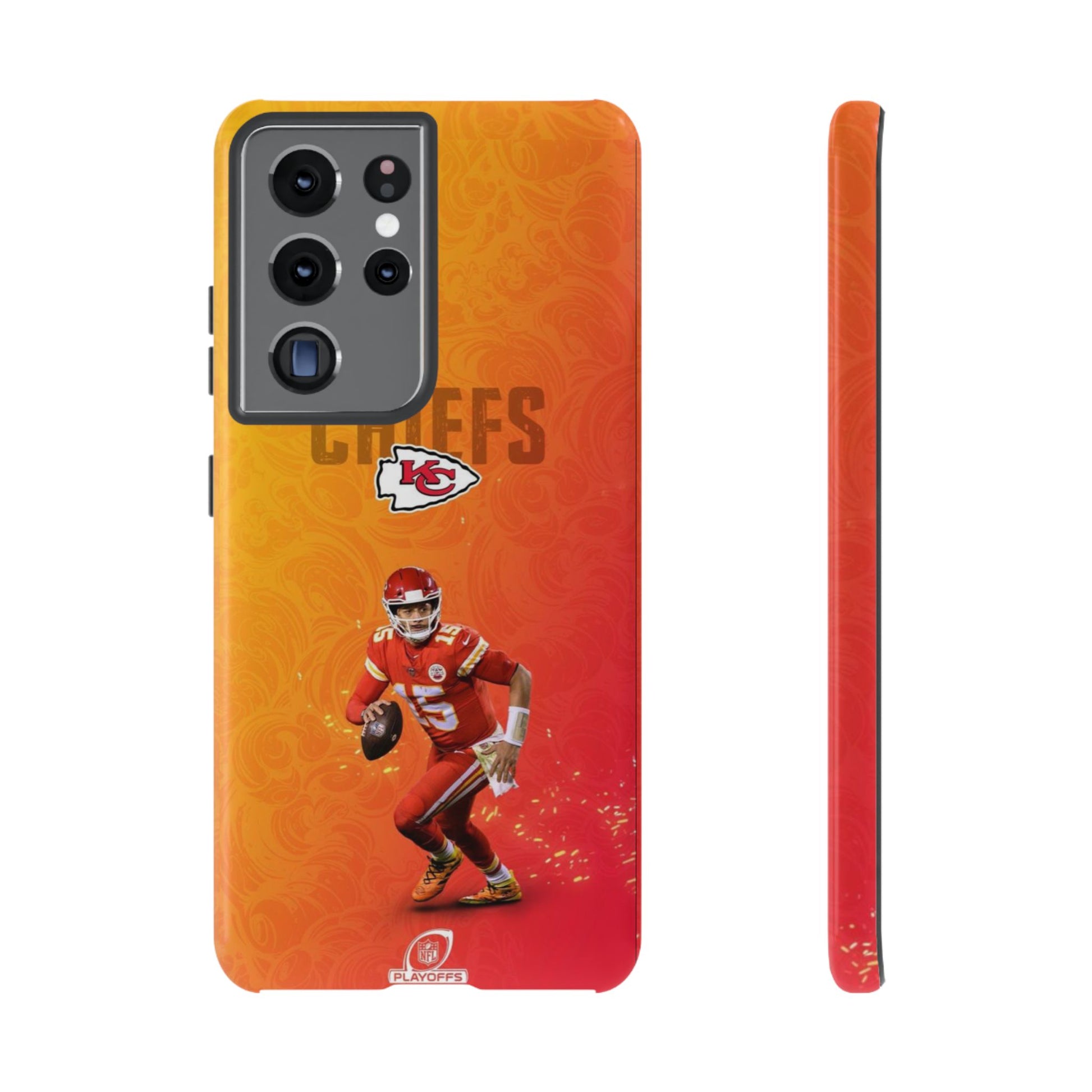 Kansas City Chiefs Patrick Mahomes Football Tough Cases for iPhones, Samsung, and Pixel