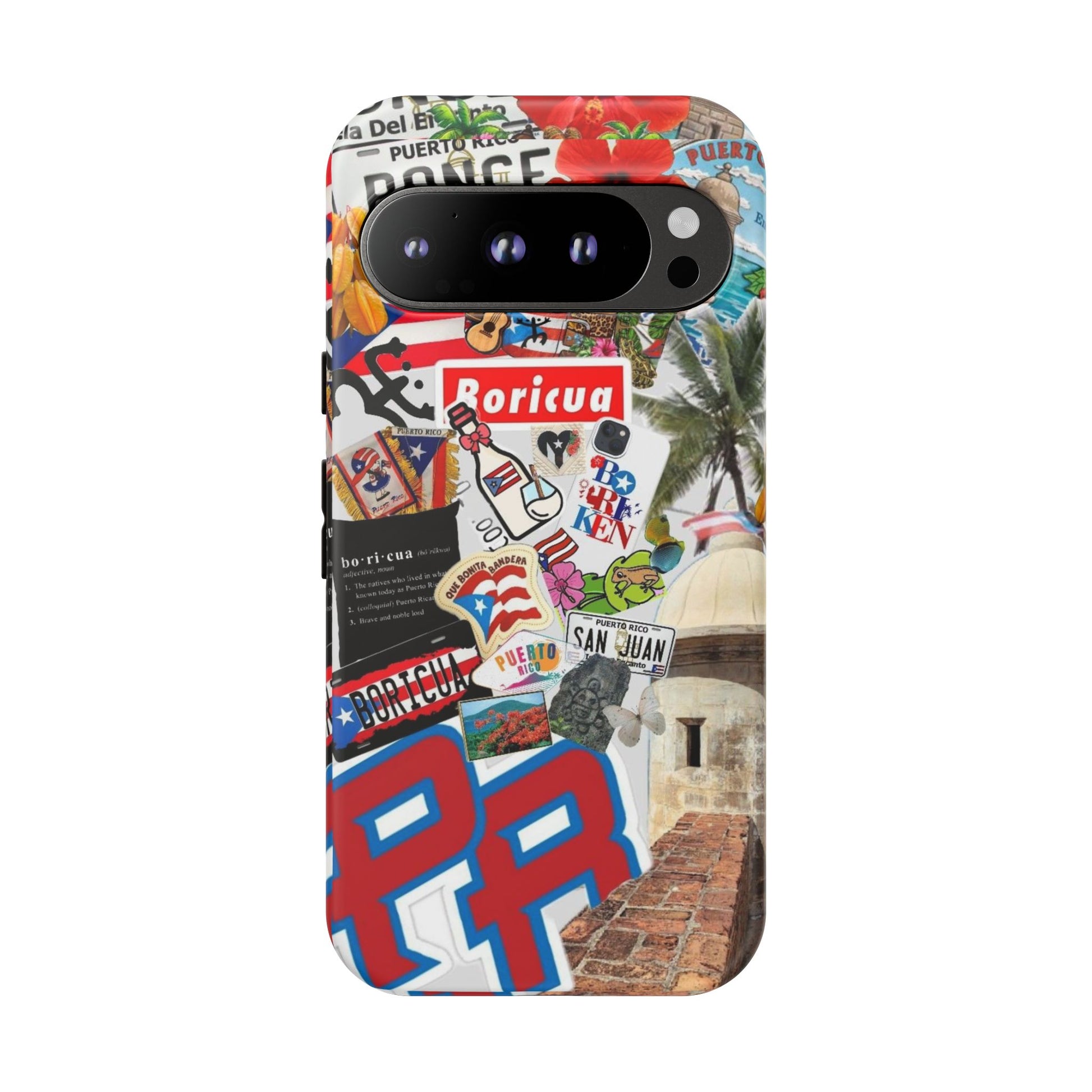 Puerto Rico Boricua Art Tough Cases for iPhones, Samsung, and Pixel