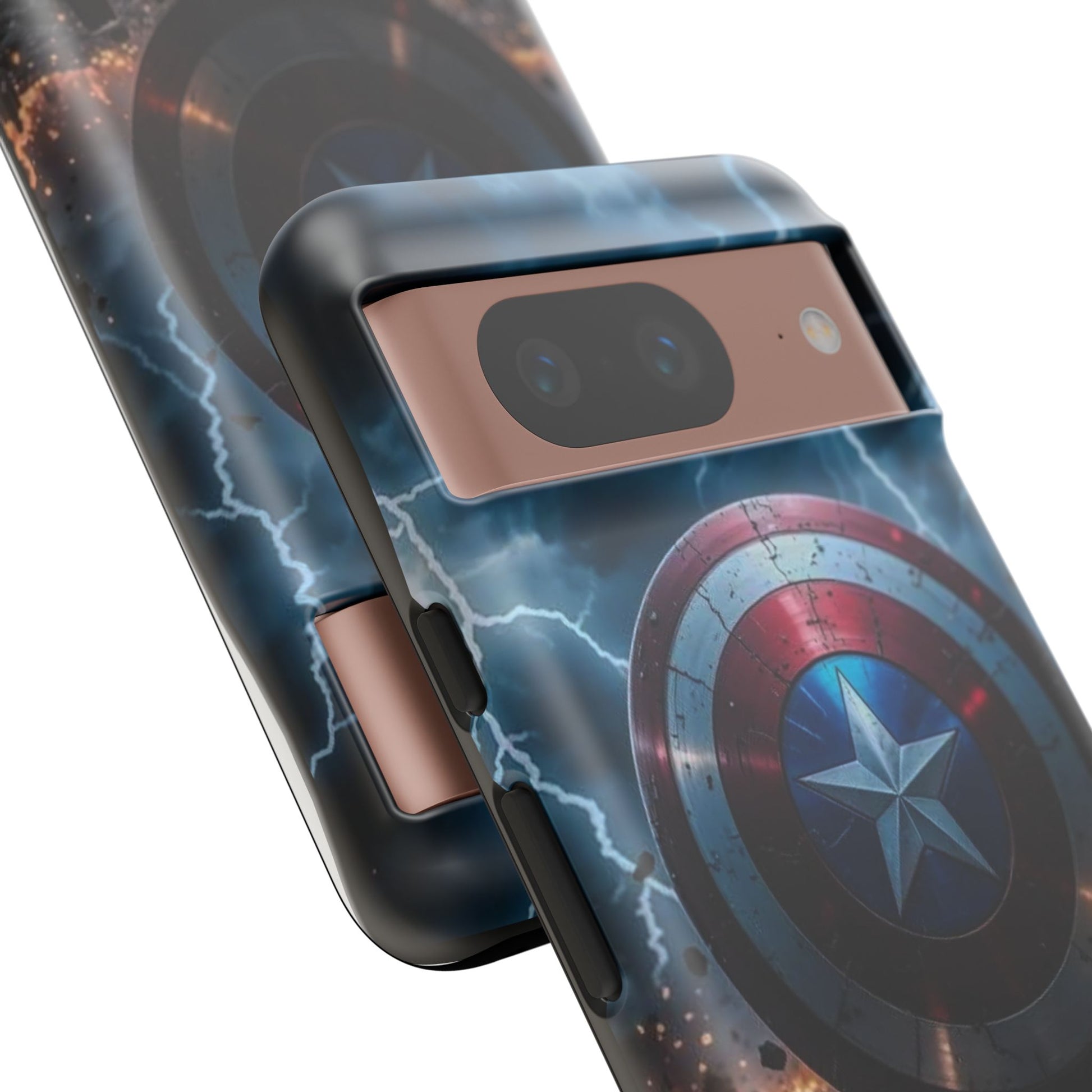 Captain America Shield Tough Cases for iPhones, Samsung, and Pixel
