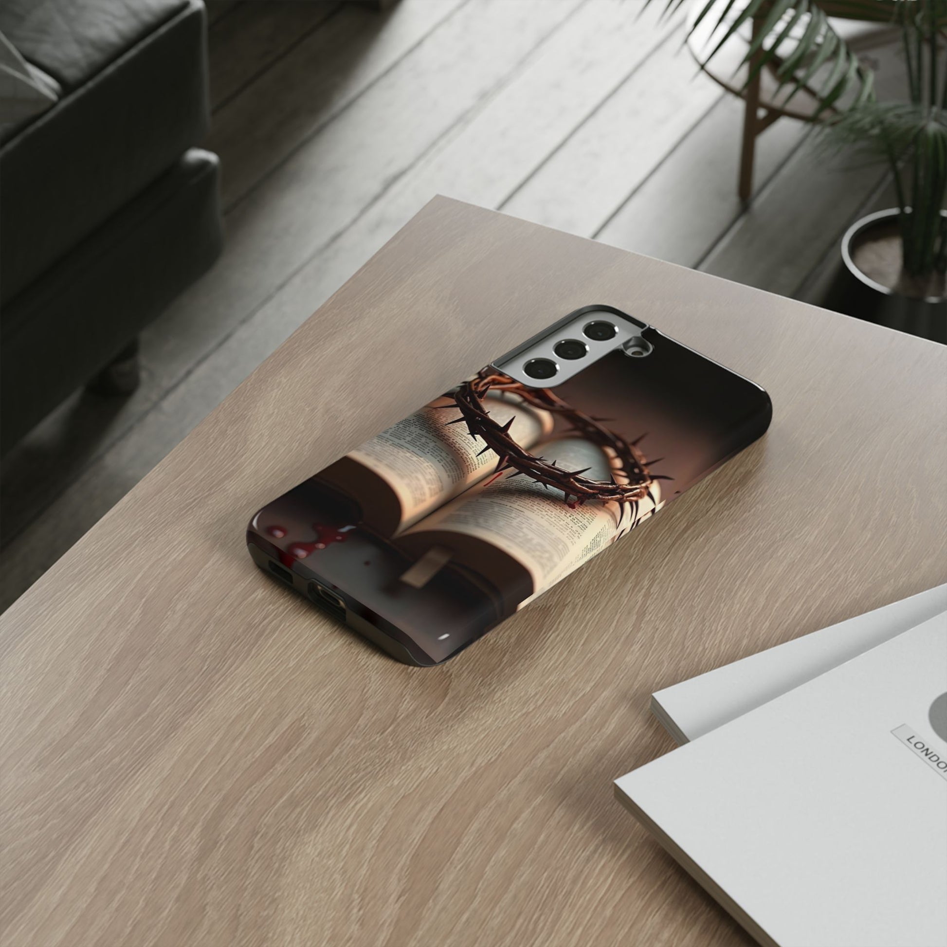 Crown of Thorns and Bible Christian Tough Cases for iPhones, Samsung, and Pixel