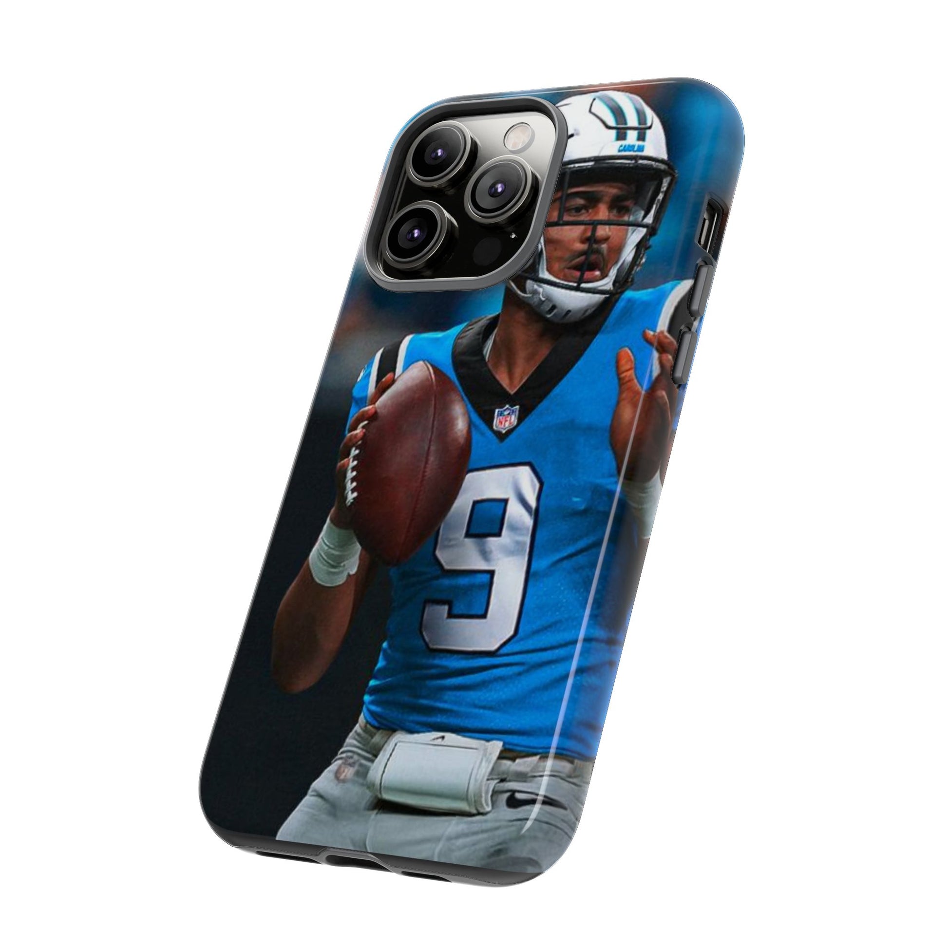 Carolina Panthers Bryce Young Football Tough Cases for iPhones, Samsung, and Pixel