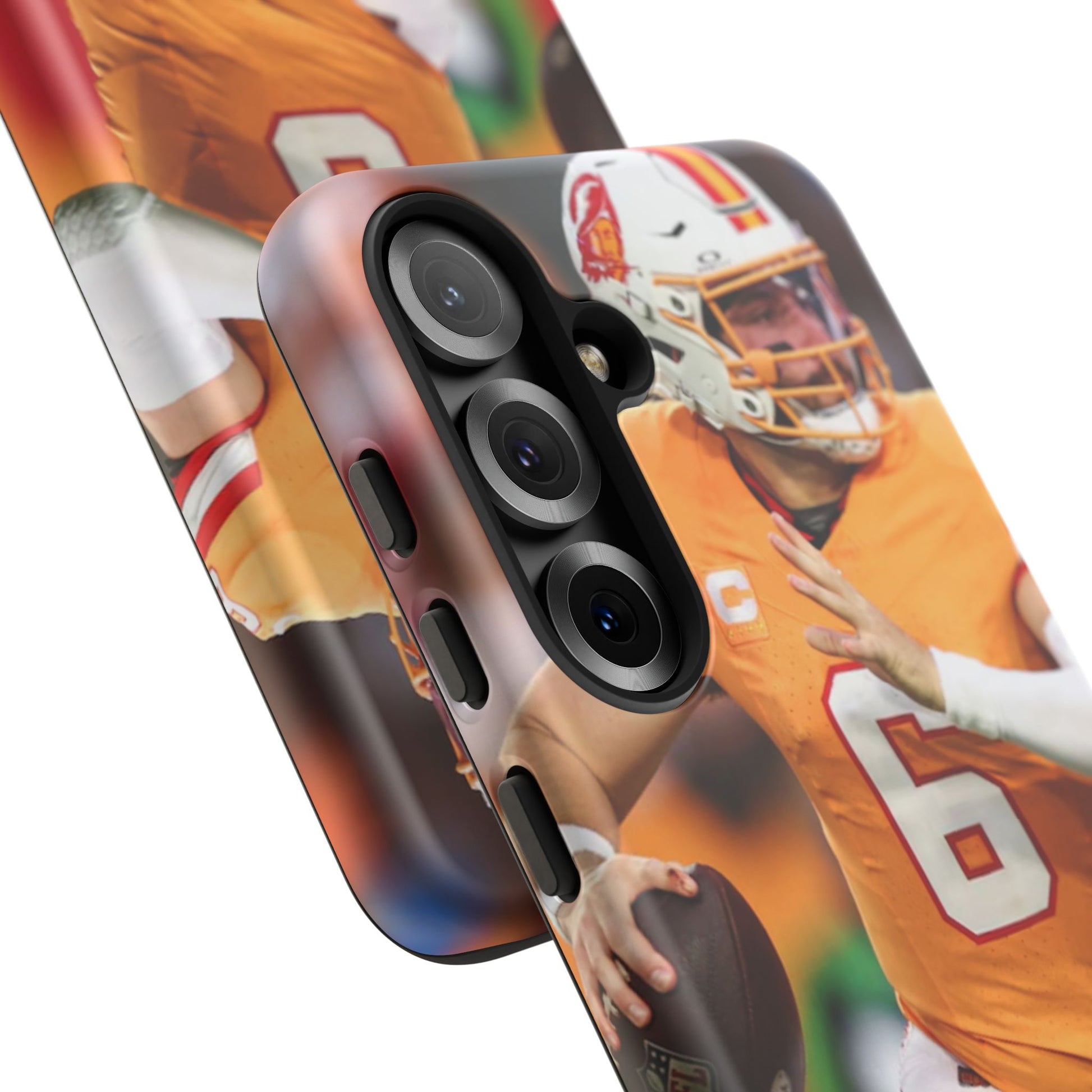 Tampa Bay Buccaneers Baker Mayfield Football Tough Cases for iPhones, Samsung, and Pixel