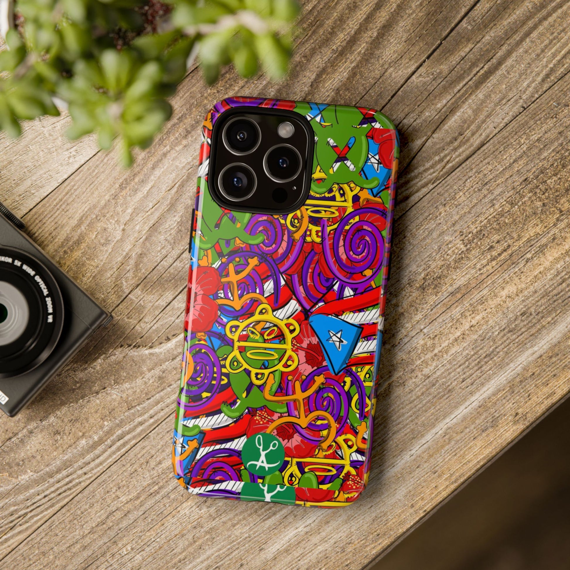 Puerto Rico Taino Tribal Art Tough Cases for iPhones, Samsung, and Pixel