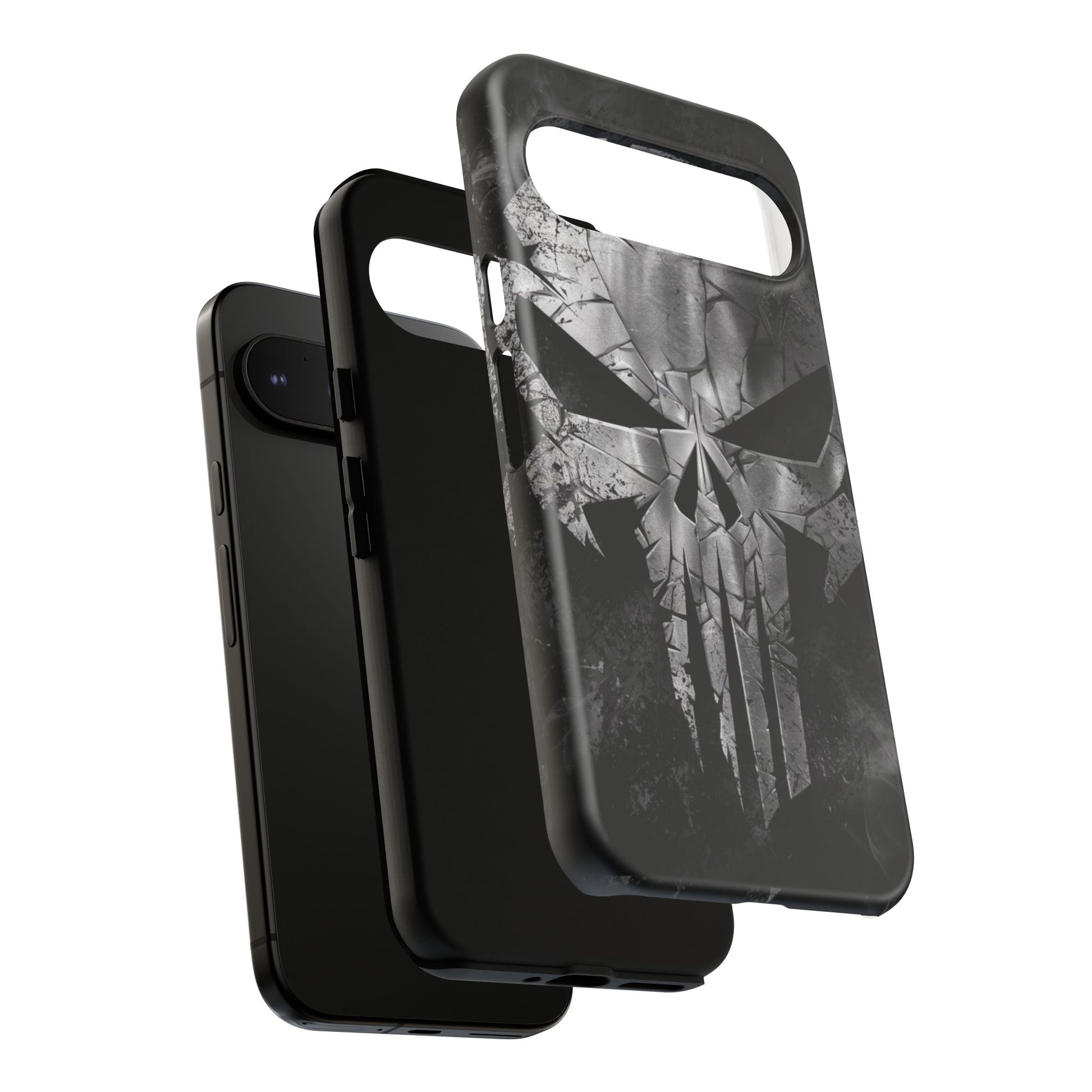 The Punisher Logo Art Tough Cases for iPhones, Samsung, and Pixel
