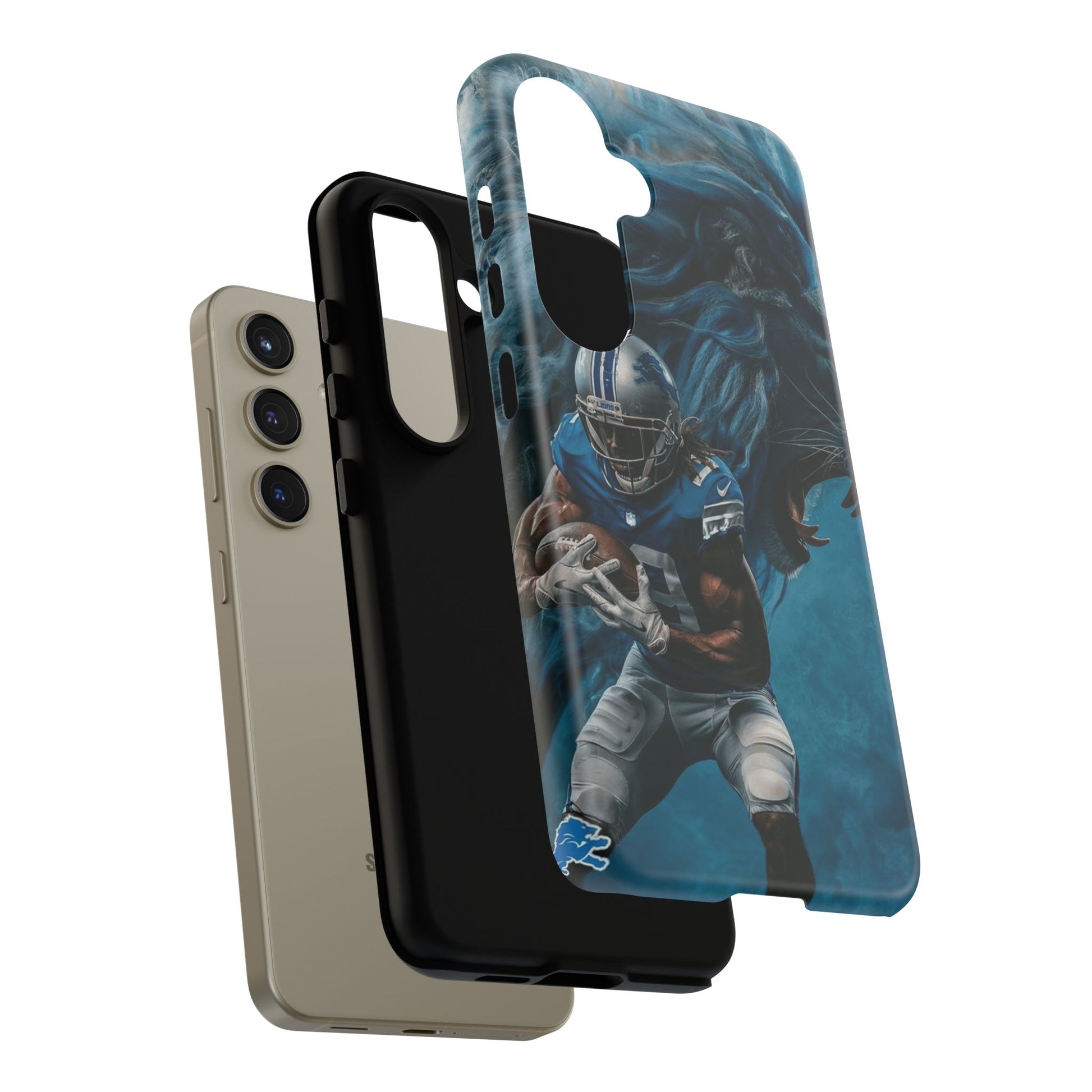 Detroit Lions Player Football Phone Case, Tough Cases for iPhones, Samsung, and Pixel