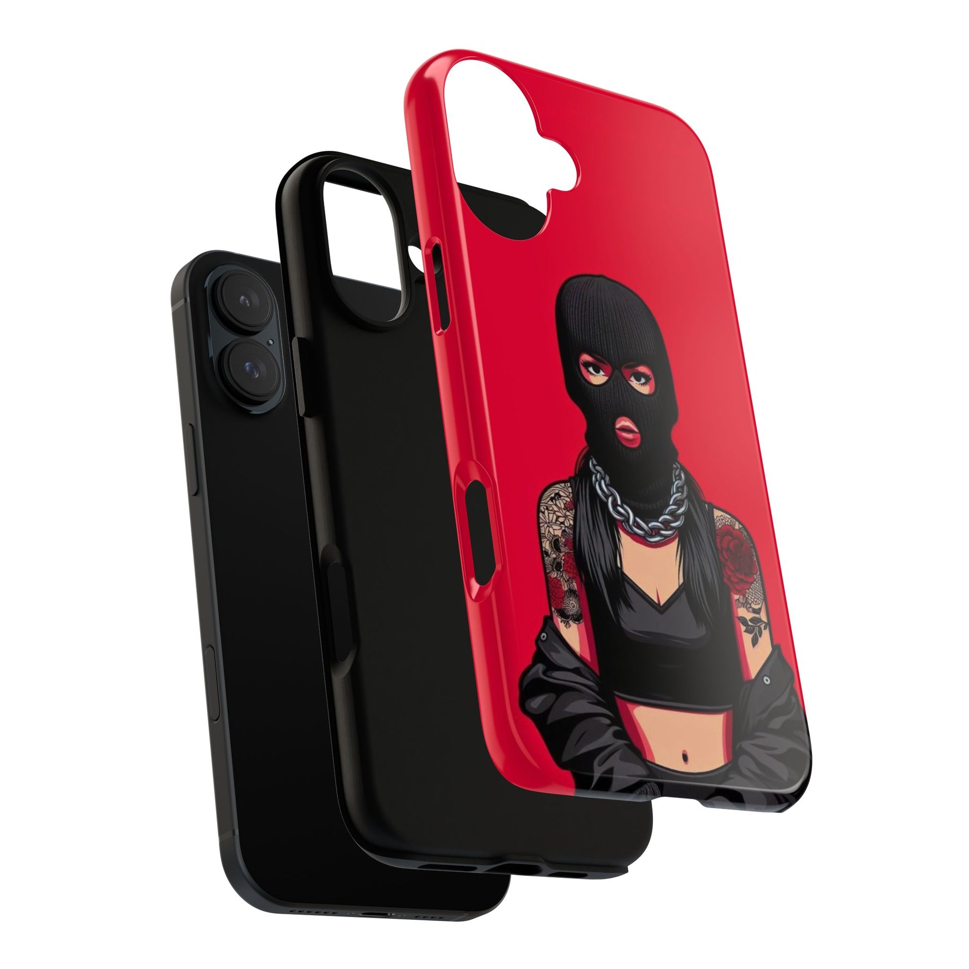 Thug Girl Red Design Tough Cases for iPhones, Samsung, and Pixel