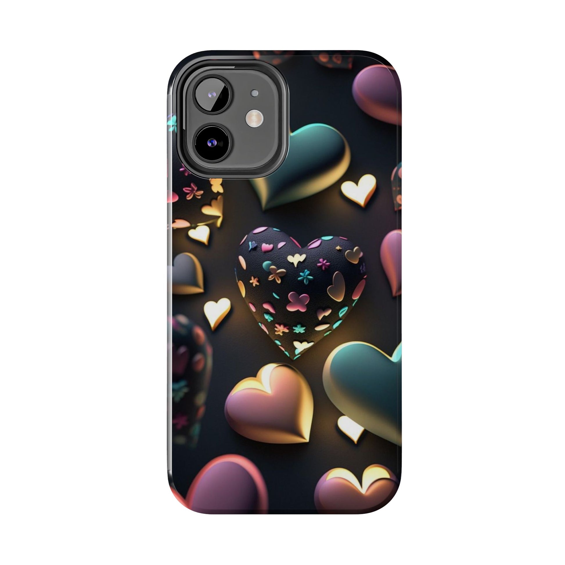 Floating Hearts Themed Tough Phone Cases for Iphones & Samsung Phones