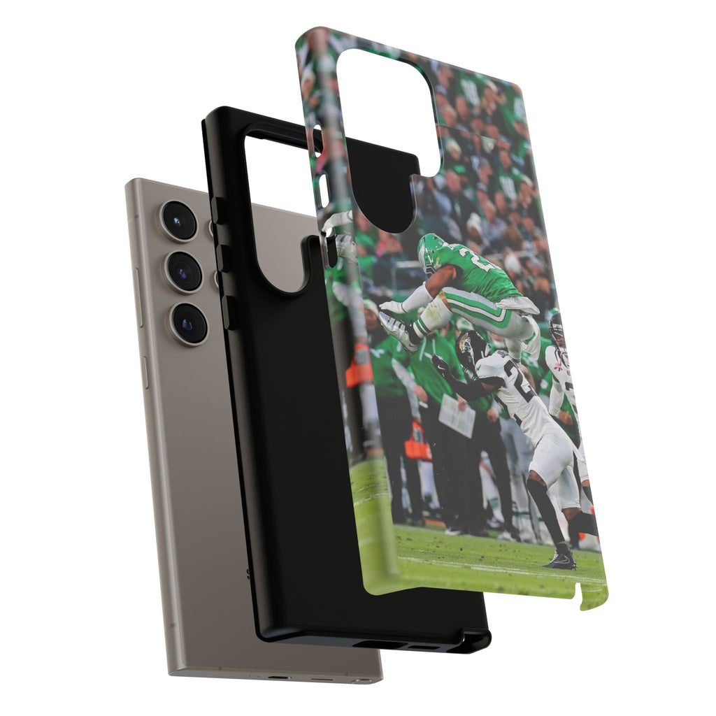 Saquon Barkley The Huddle Eagles Football Tough Cases for iPhones, Samsung, and Pixel