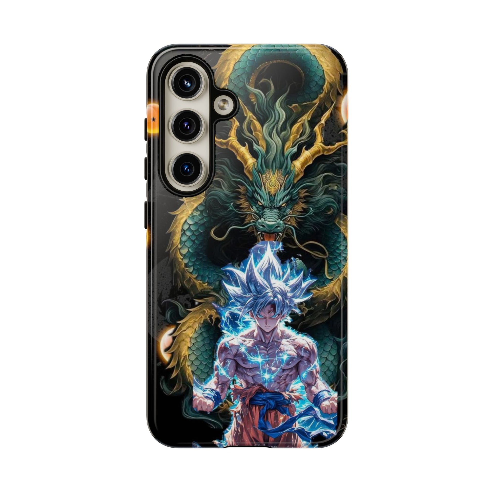 Anime Goku x Shenron Dragonball Z Tough Cases for iPhones, Samsung, and Pixel