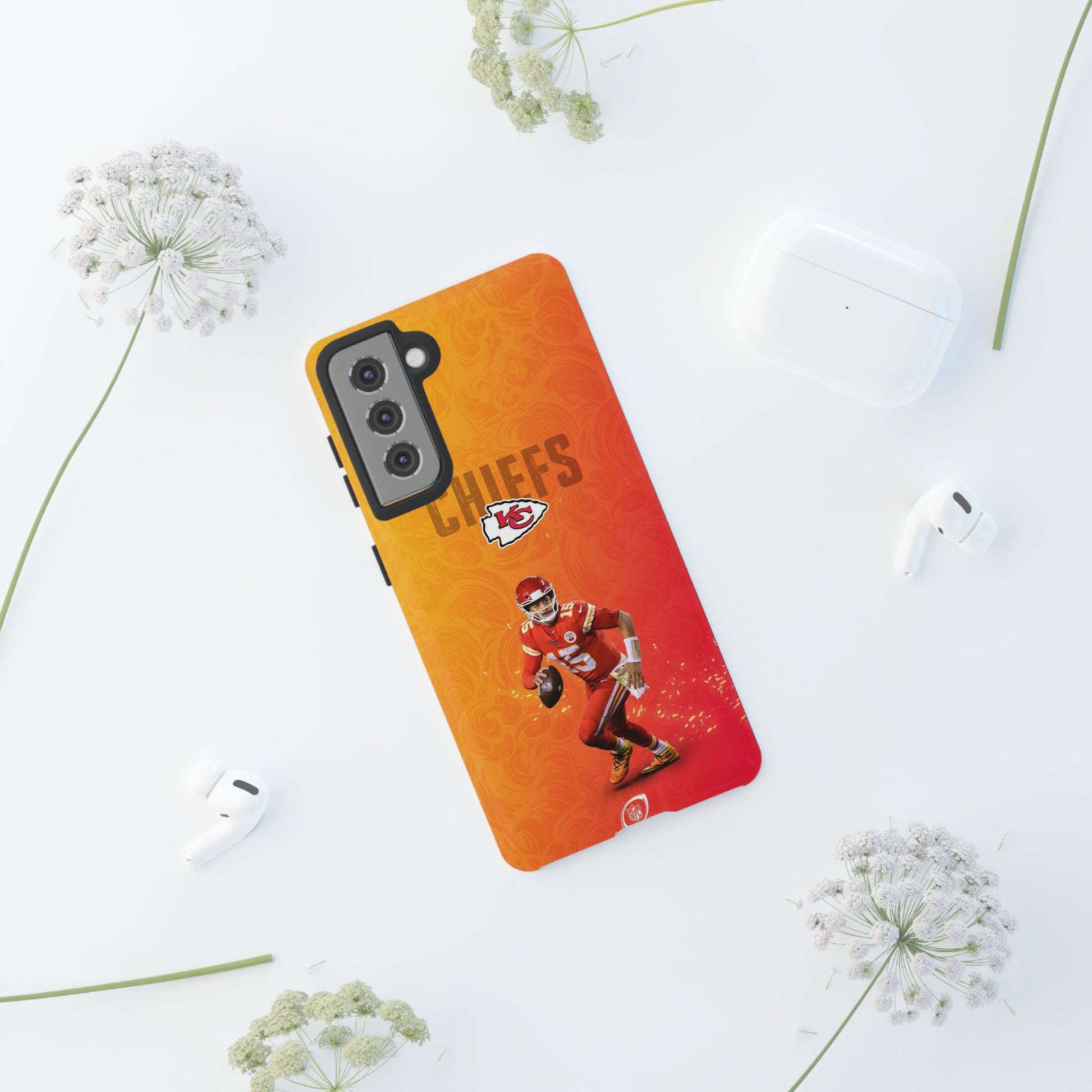 Kansas City Chiefs Patrick Mahomes Football Tough Cases for iPhones, Samsung, and Pixel