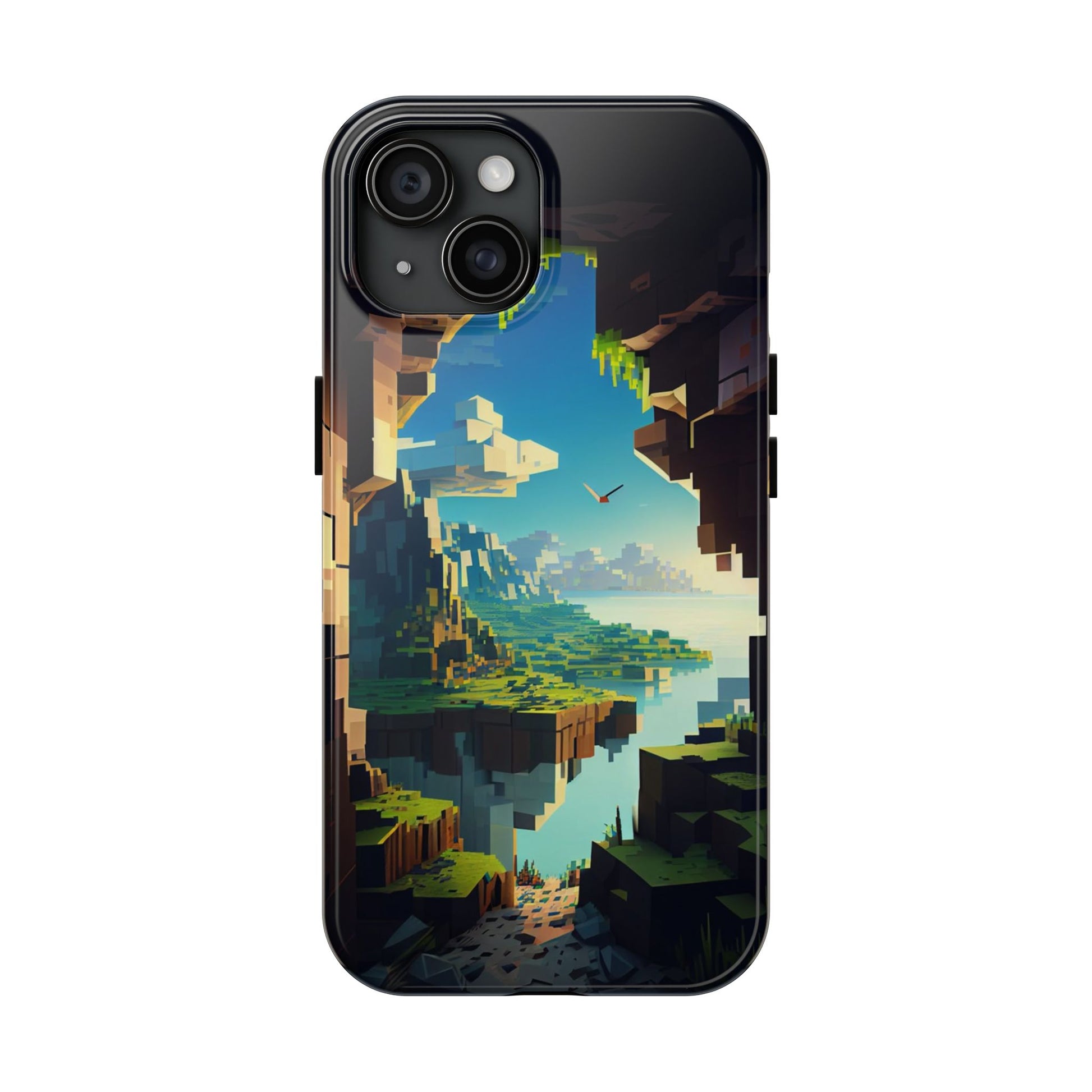 World of Minecraft Tough Phone Cases for Iphones & Samsung Phones Durable