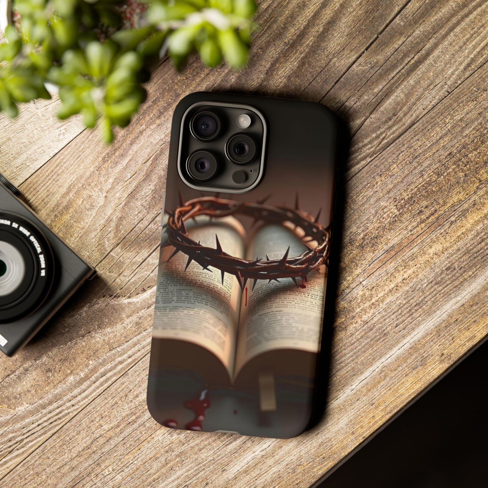 Crown of Thorns and Bible Christian Tough Cases for iPhones, Samsung, and Pixel