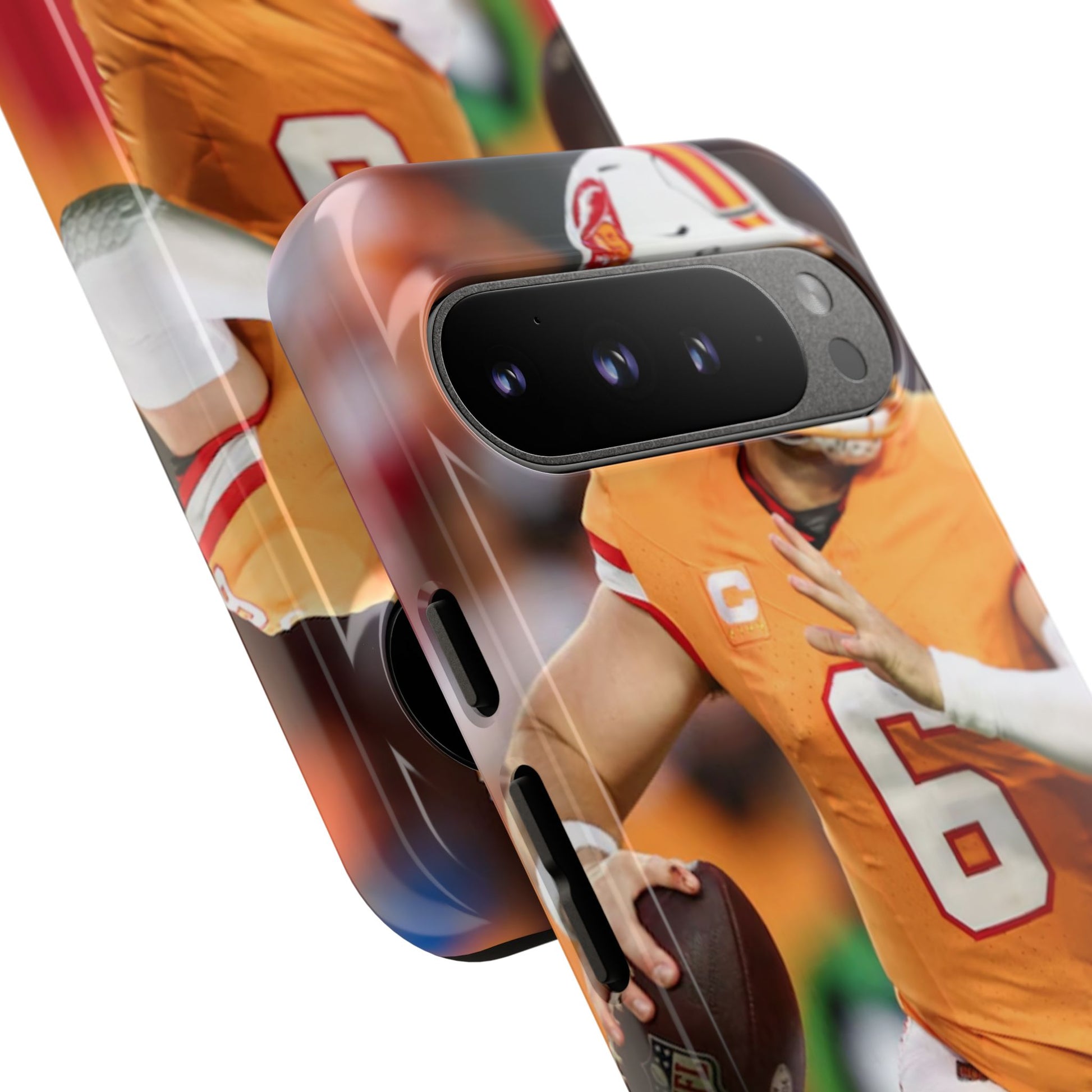 Tampa Bay Buccaneers Baker Mayfield Football Tough Cases for iPhones, Samsung, and Pixel