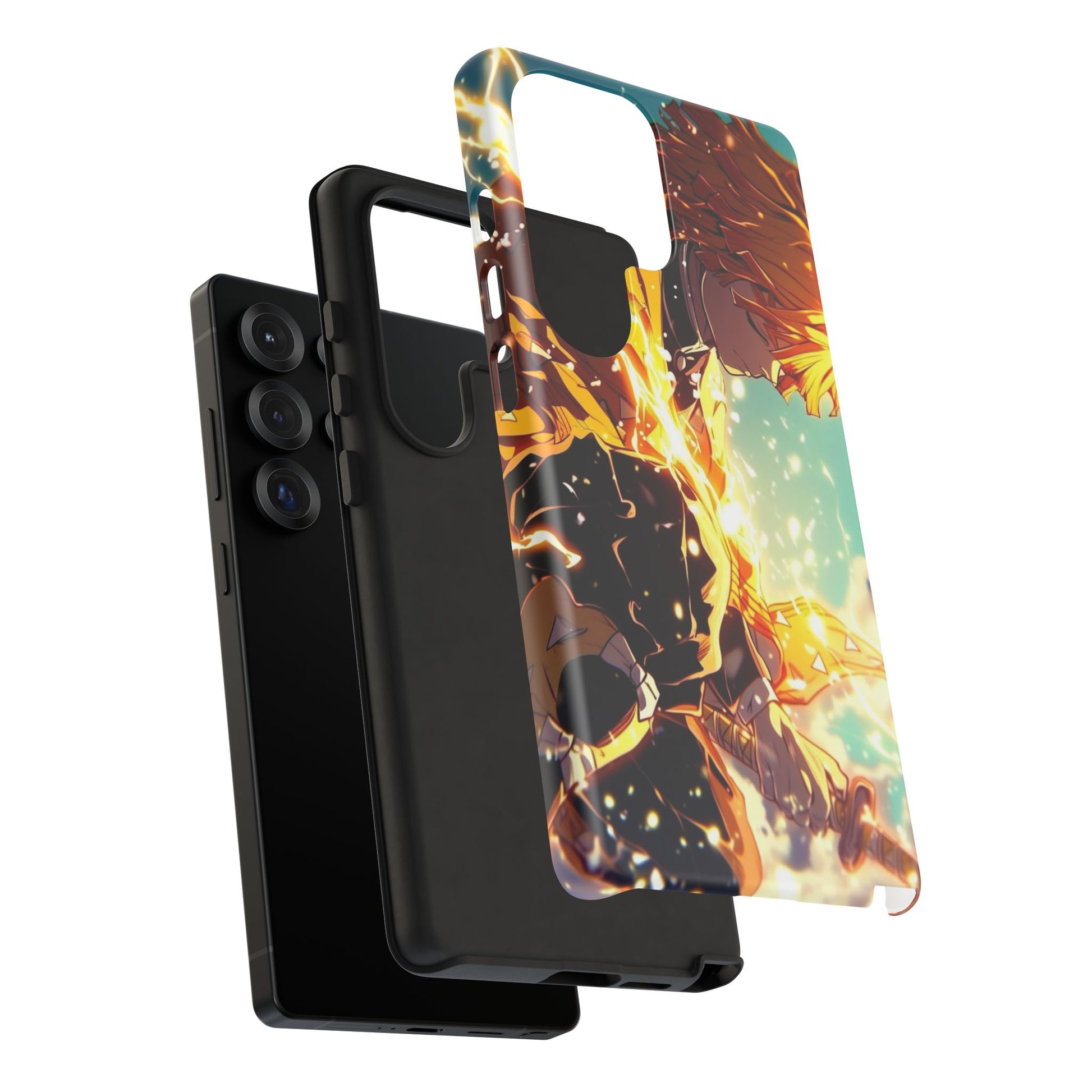 Demon Slayer Zenitsu Anime Theme Phone Case, Tough Cases for iPhones, Samsung, and Pixel