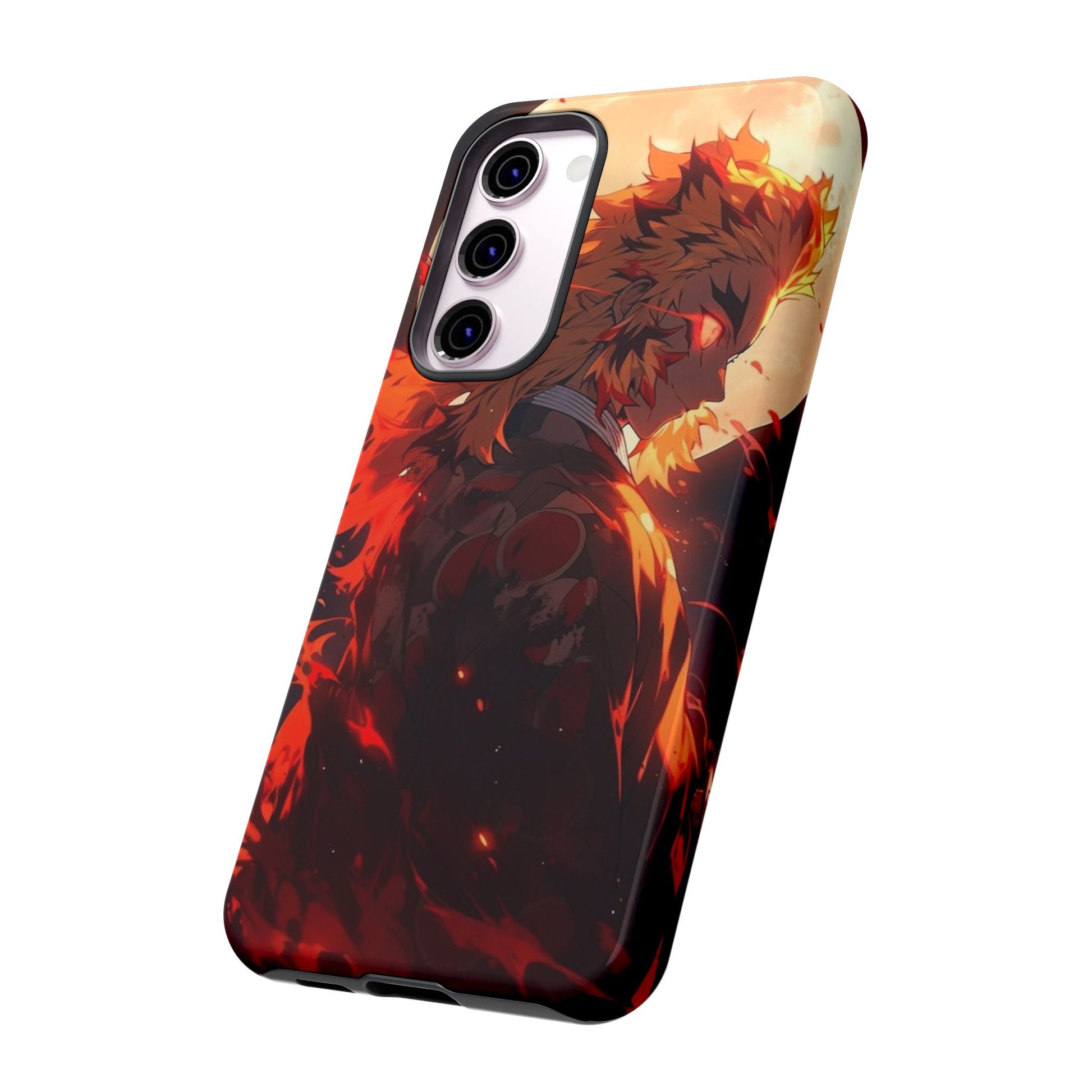 Demon Sl;ayer Rengoku Anime Phone Case, Tough Cases for iPhones, Samsung, and Pixel