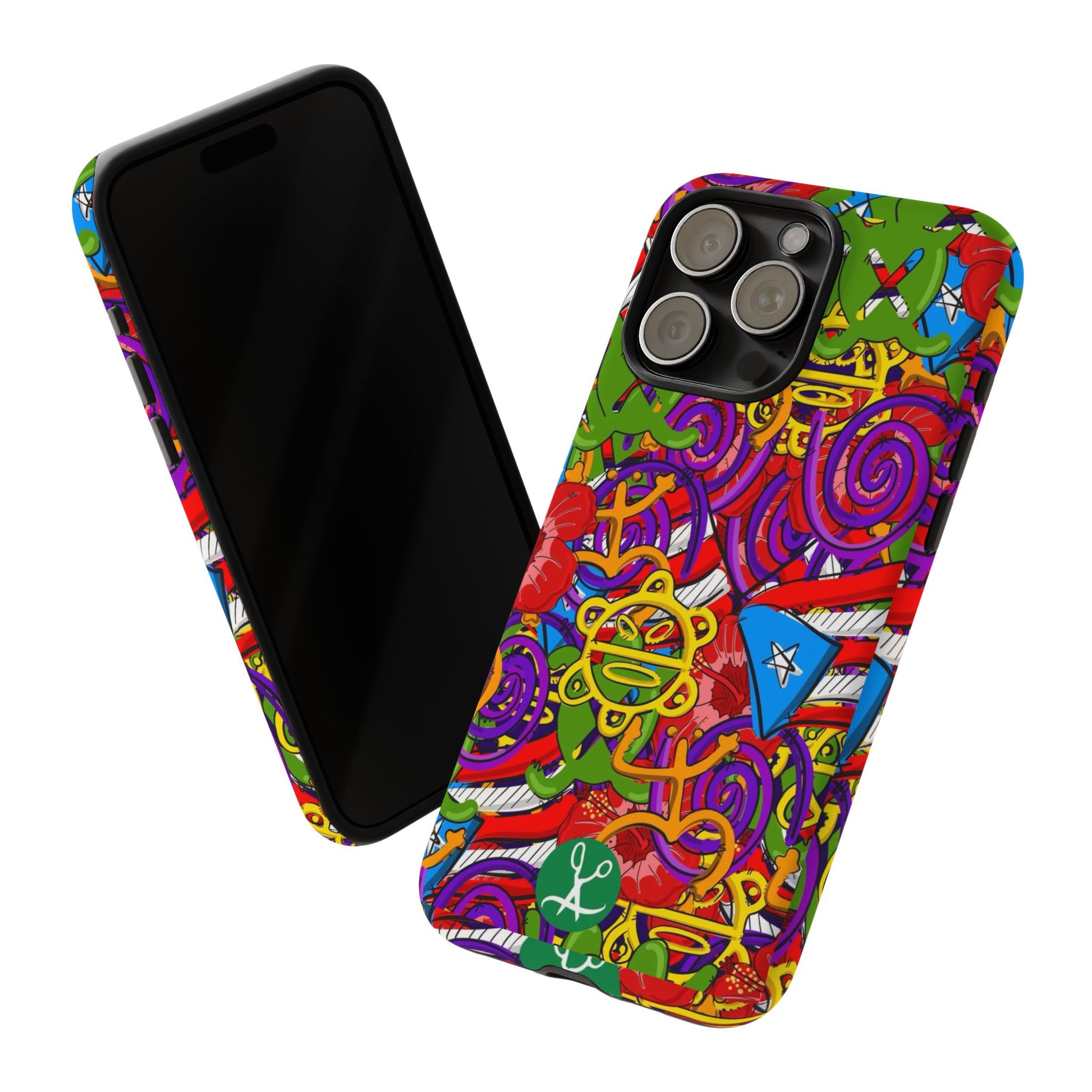 Puerto Rico Taino Tribal Art Tough Cases for iPhones, Samsung, and Pixel