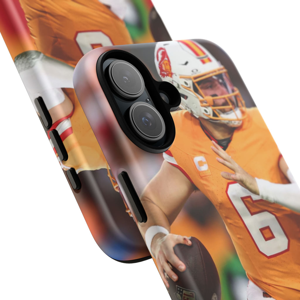 Tampa Bay Buccaneers Baker Mayfield Football Tough Cases for iPhones, Samsung, and Pixel