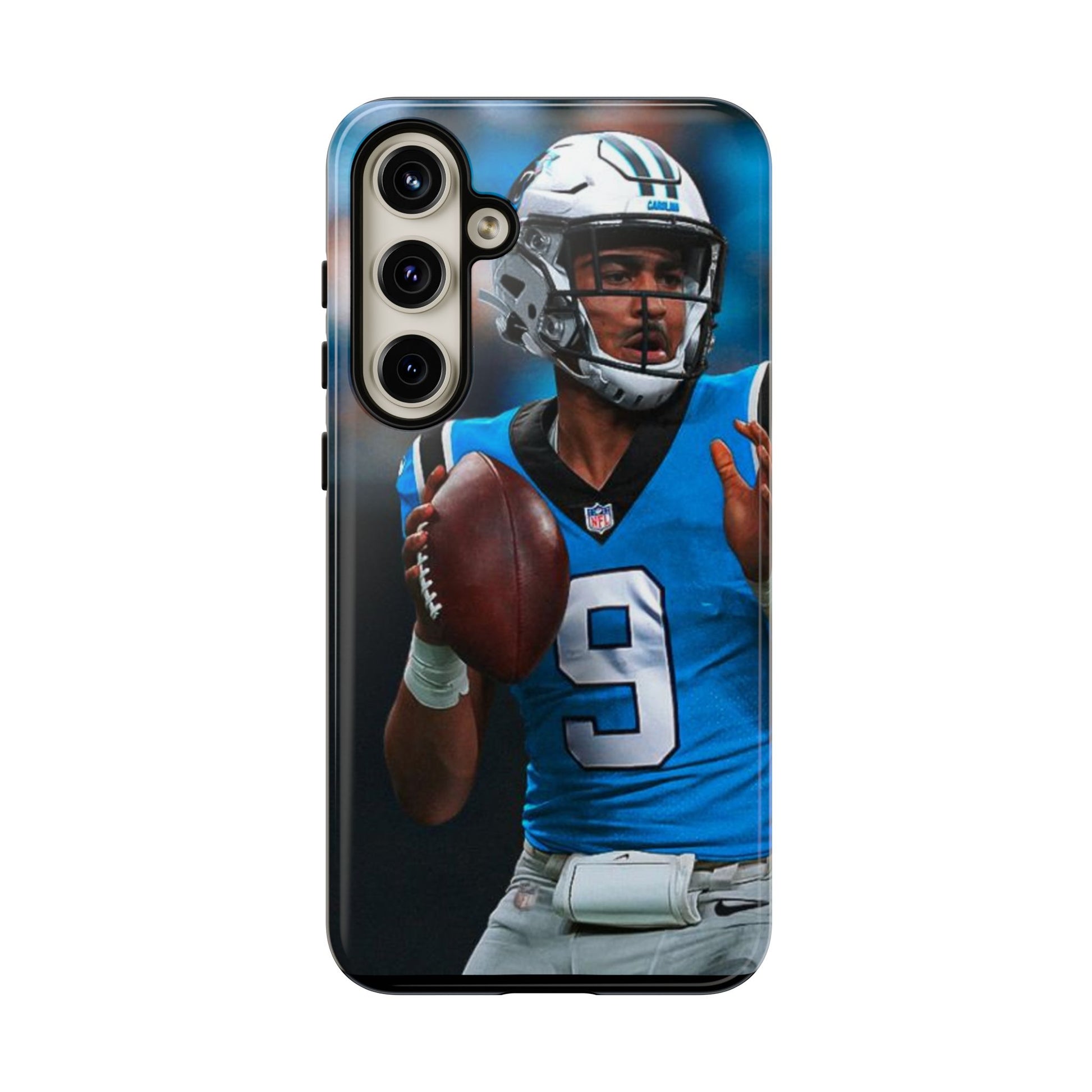 Carolina Panthers Bryce Young Football Tough Cases for iPhones, Samsung, and Pixel