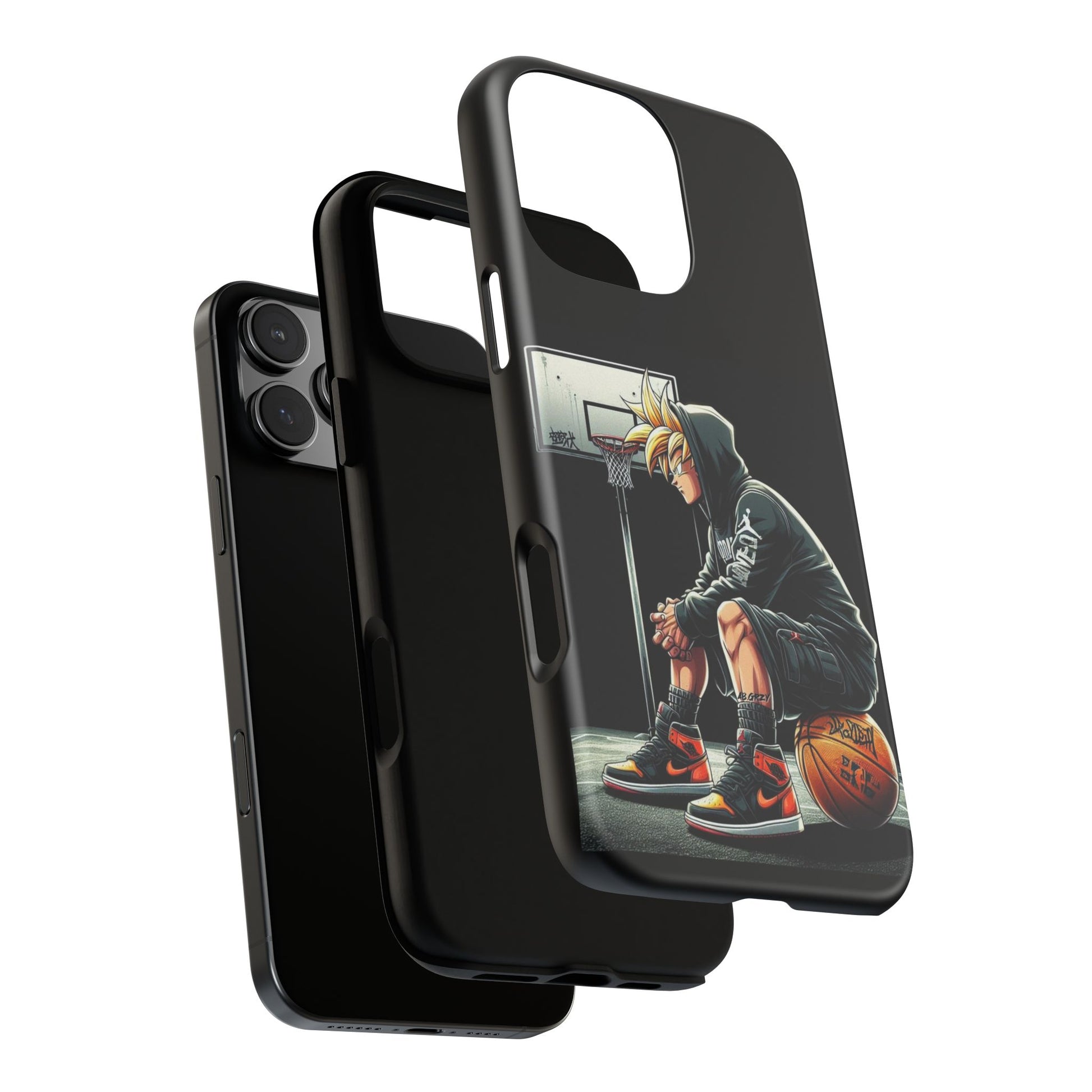 Son Goku Basketball Tough Cases for iPhones, Samsung, and Pixel