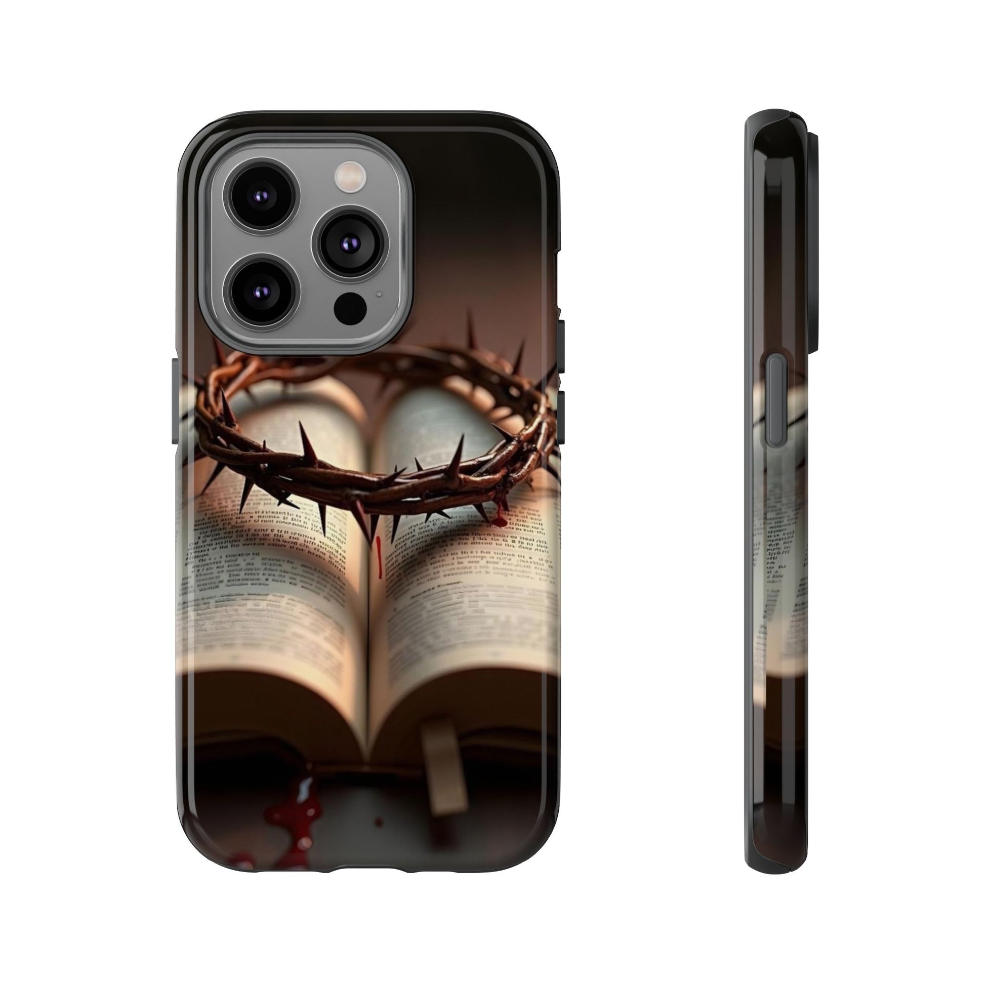 Crown of Thorns and Bible Christian Tough Cases for iPhones, Samsung, and Pixel