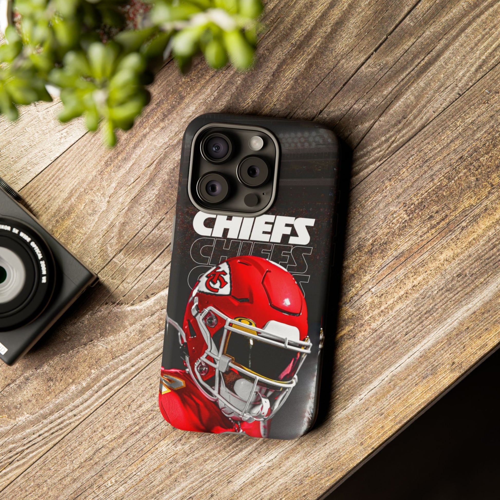 Kansas City Chiefs Football Helmet Logo Tough Cases for iPhones, Samsung, and Pixel