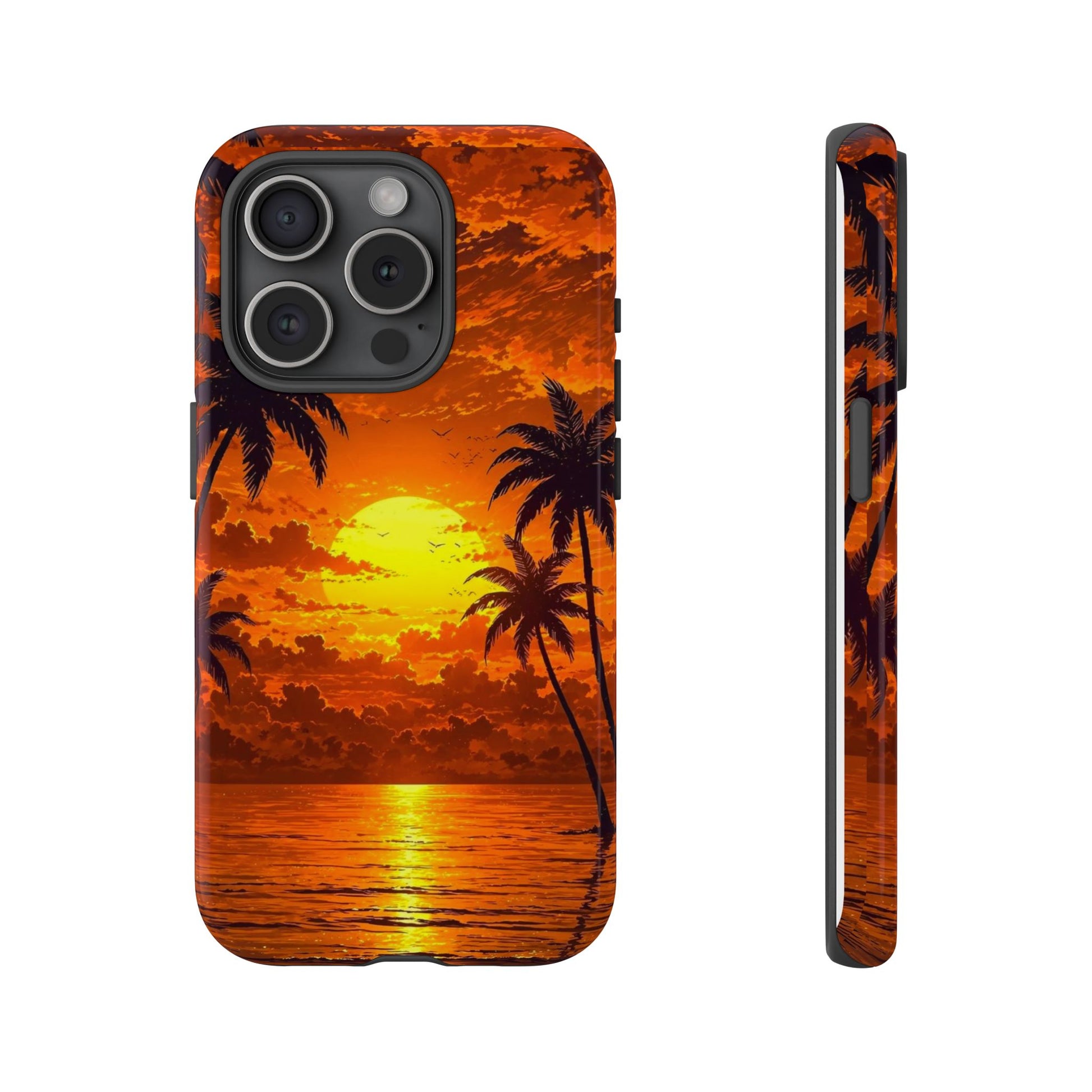 Beautiful Beach Sunset Tough Cases for iPhones, Samsung, and Pixel