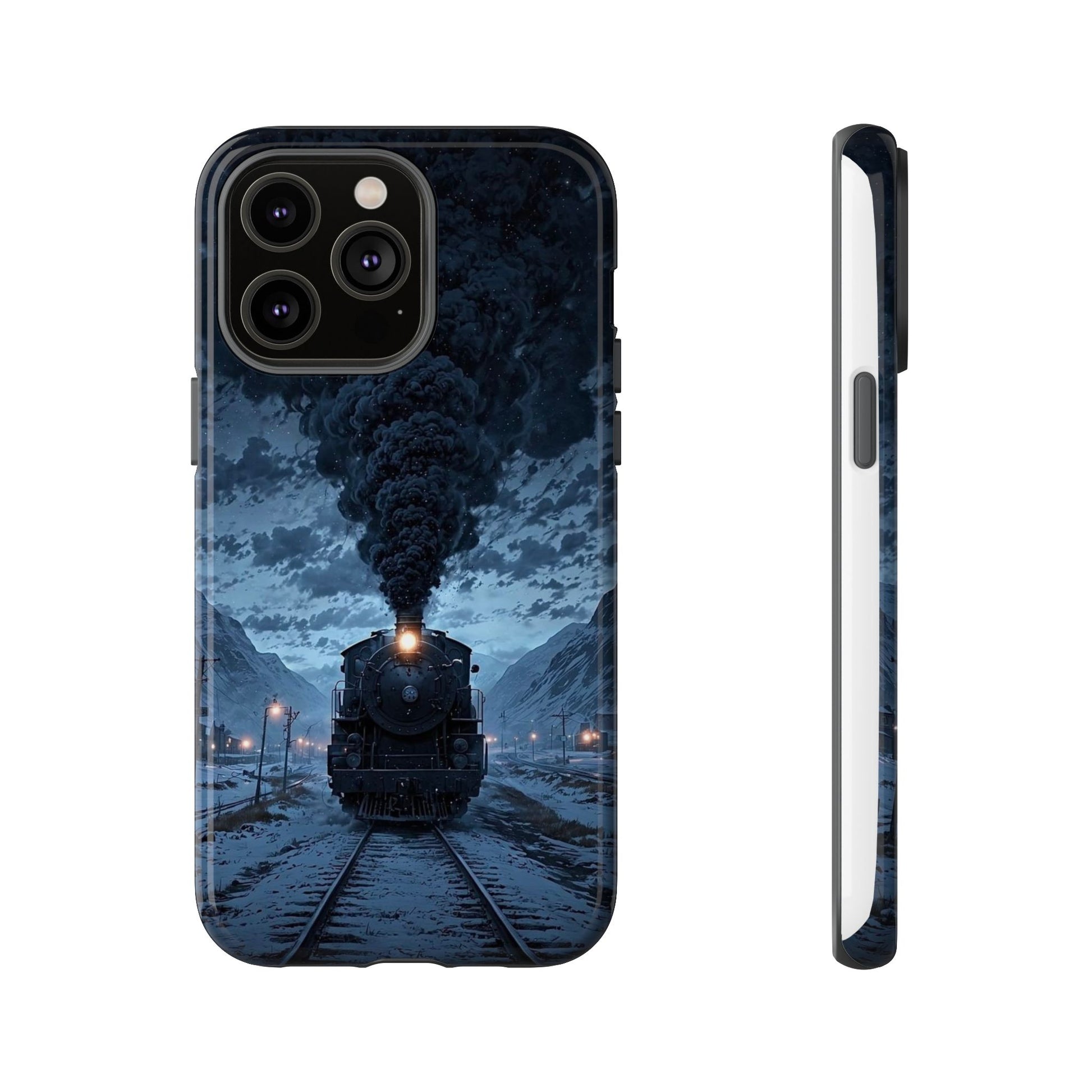 Steam Engine Train Themed Tough Cases for iPhones, Samsung, and Pixel