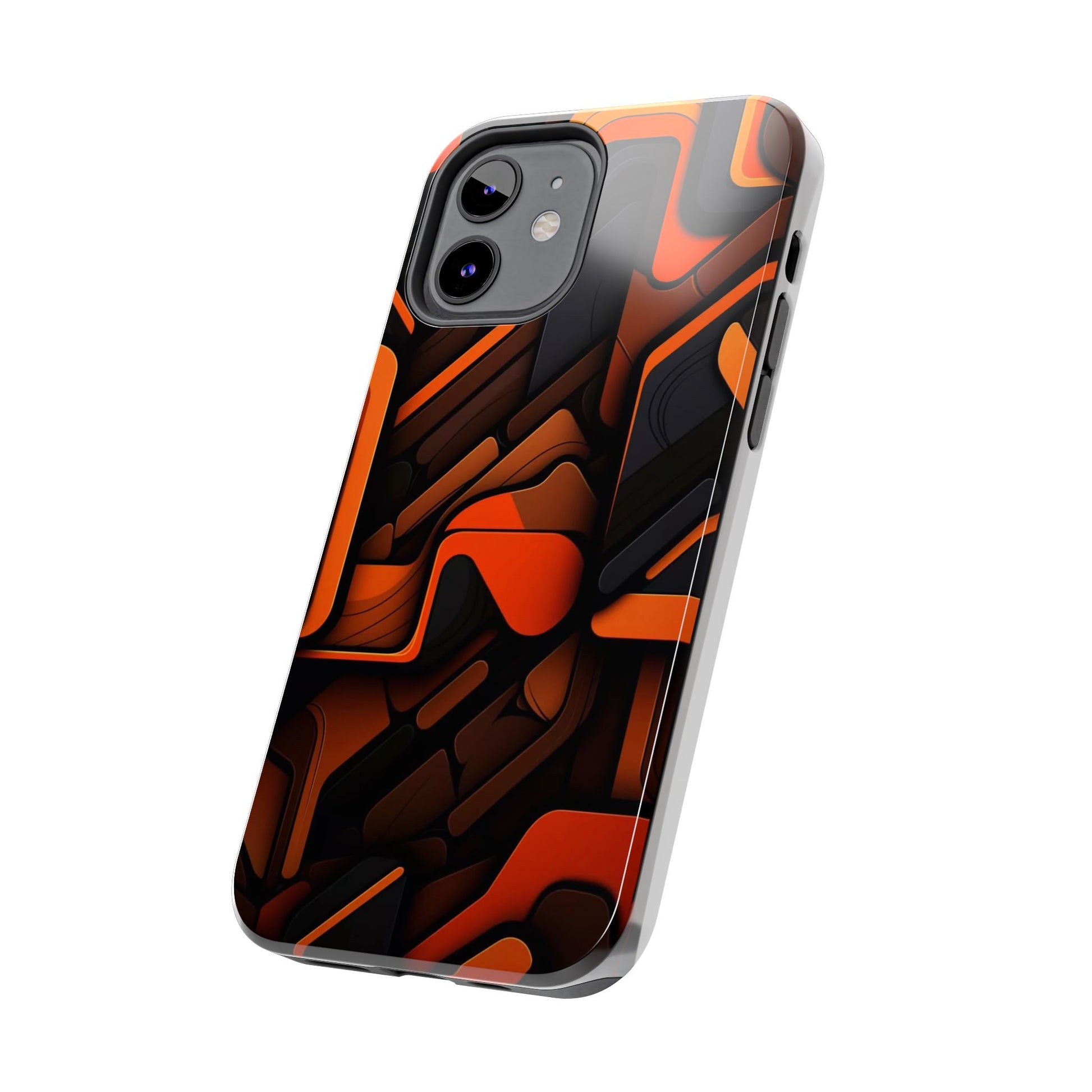 Orange Abstract Art Design Phone Case for Select iPhones & Samsung Galaxy Phones