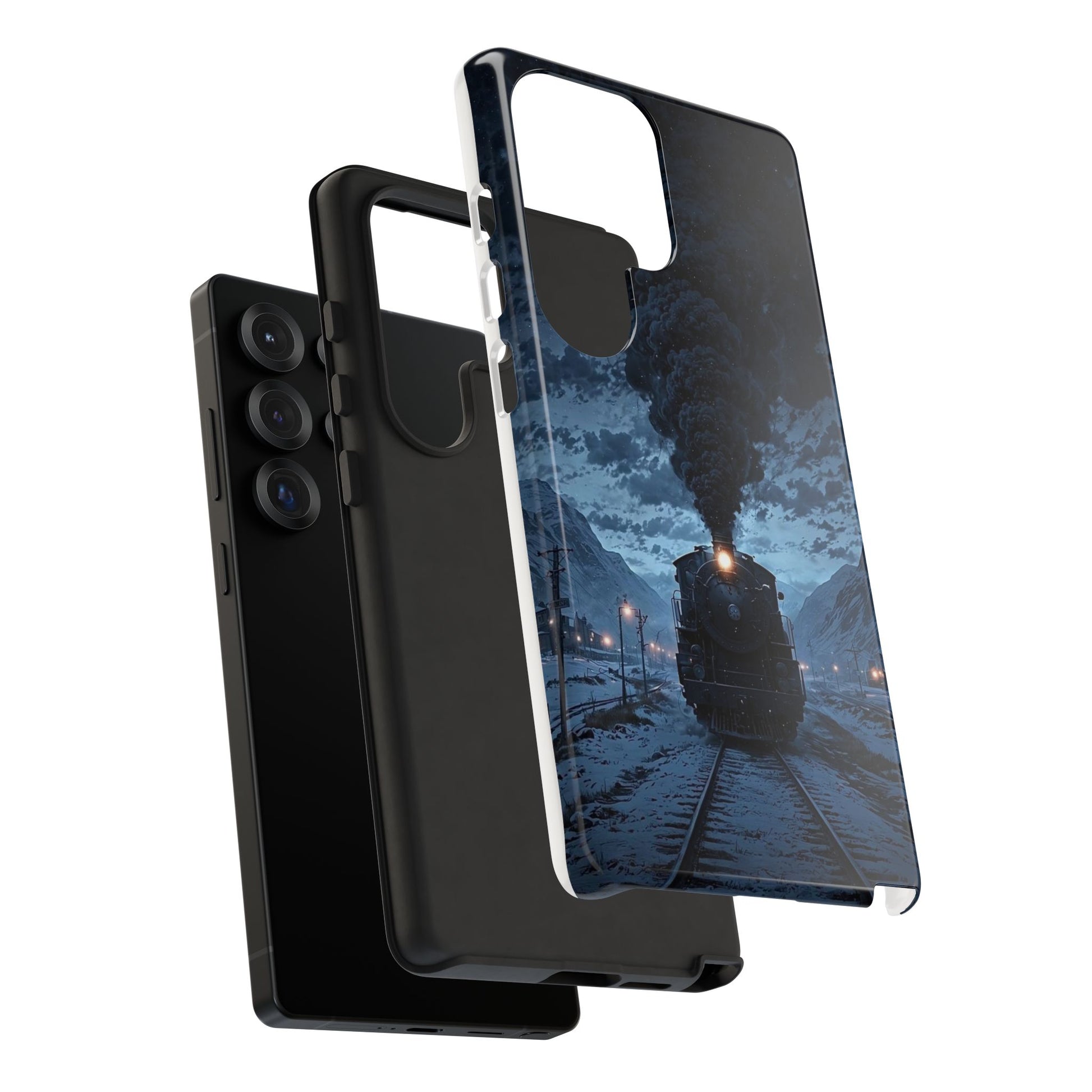 Steam Engine Train Themed Tough Cases for iPhones, Samsung, and Pixel