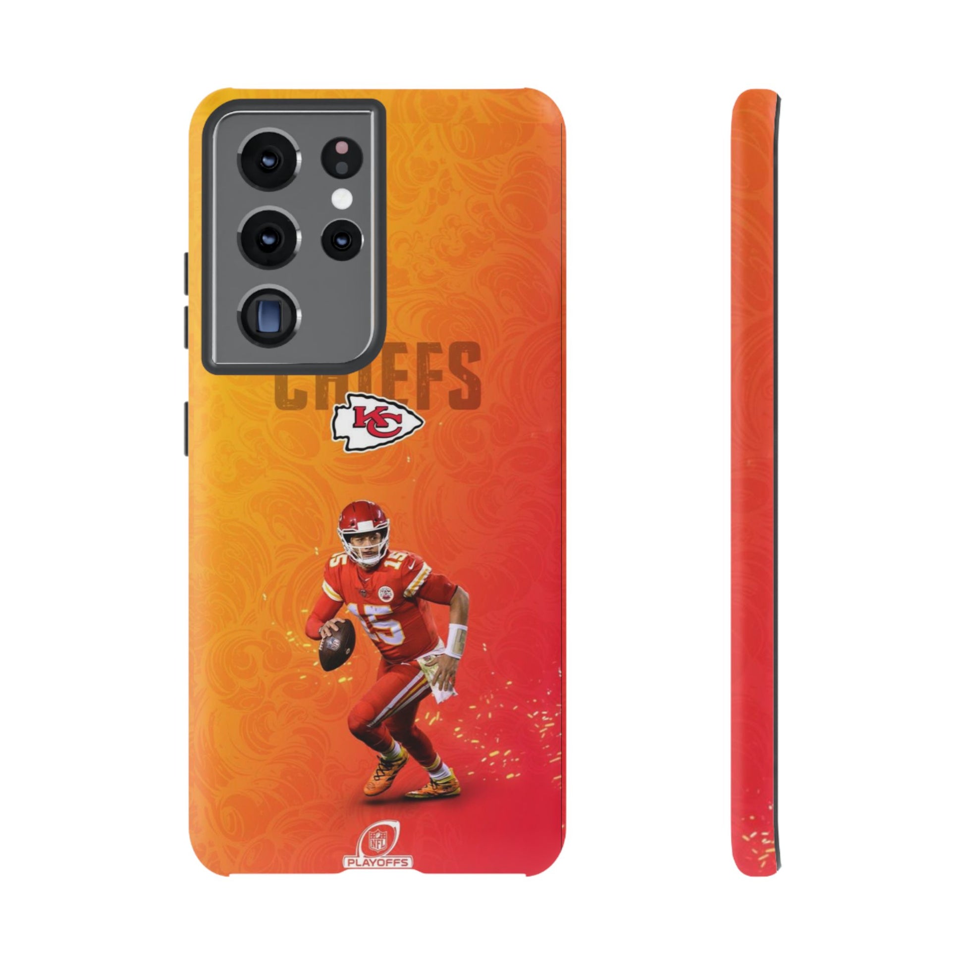Kansas City Chiefs Patrick Mahomes Football Tough Cases for iPhones, Samsung, and Pixel