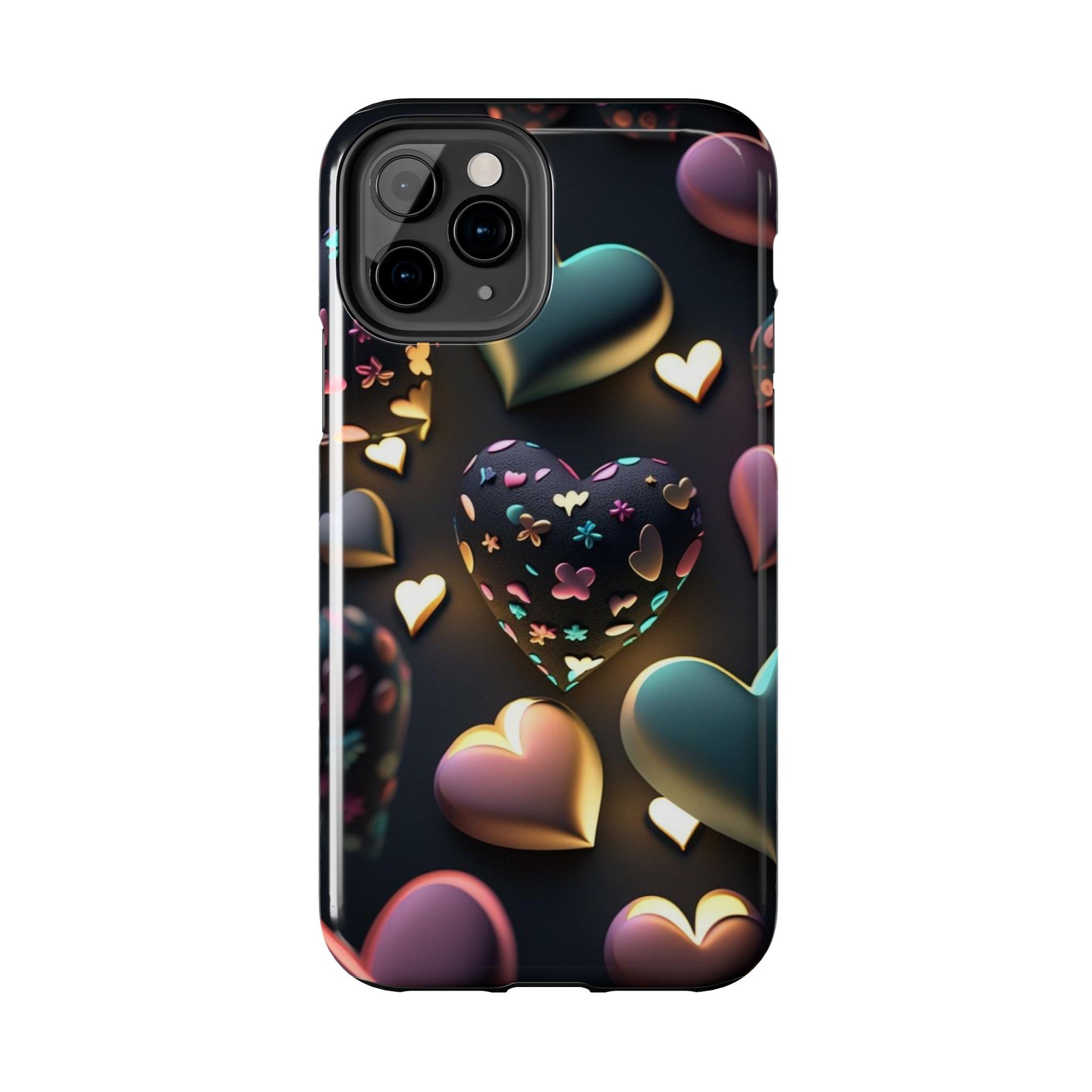 Floating Hearts Themed Tough Phone Cases for Iphones & Samsung Phones