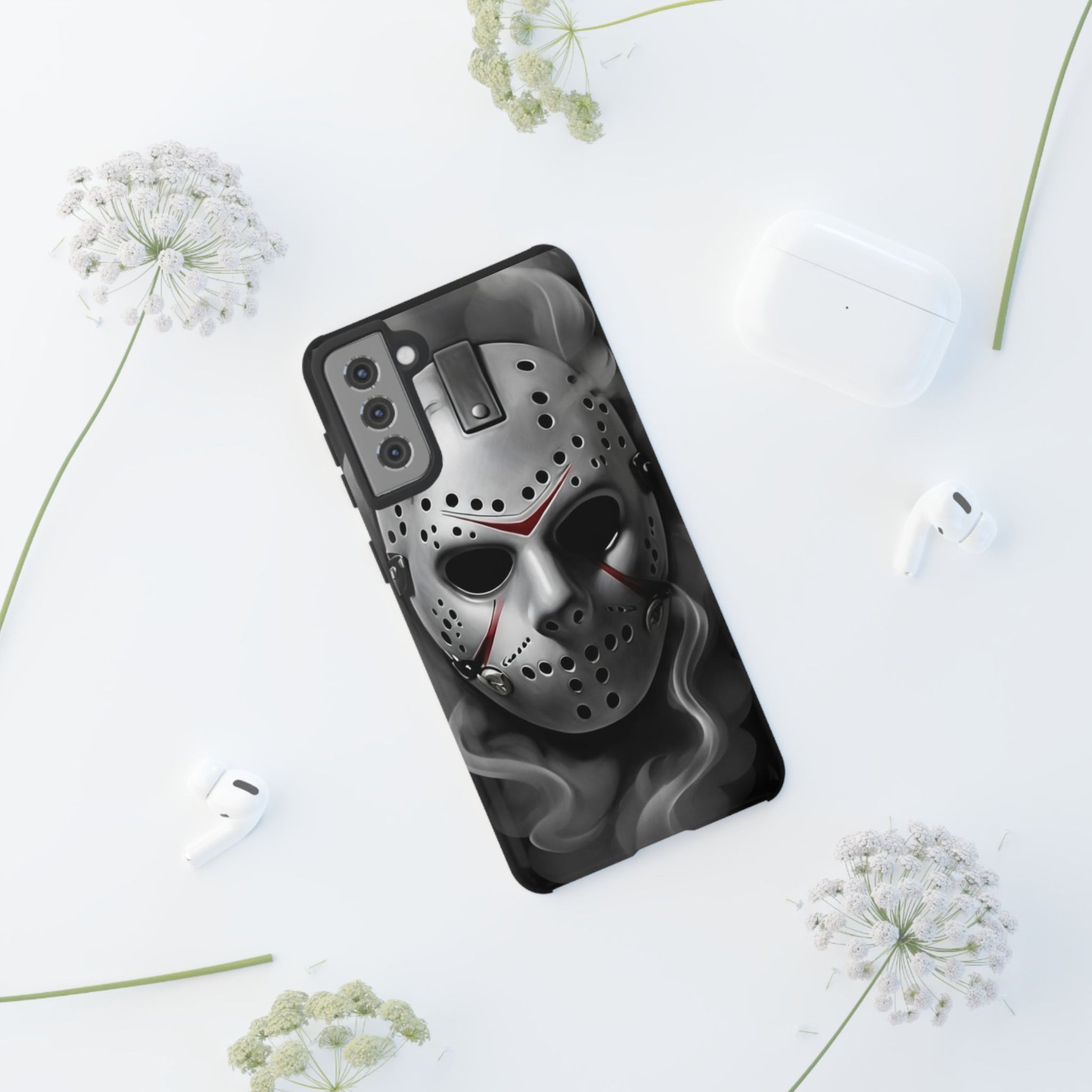 Friday the 13th Jason's Mask Tough Cases for iPhones, Samsung, and Pixel