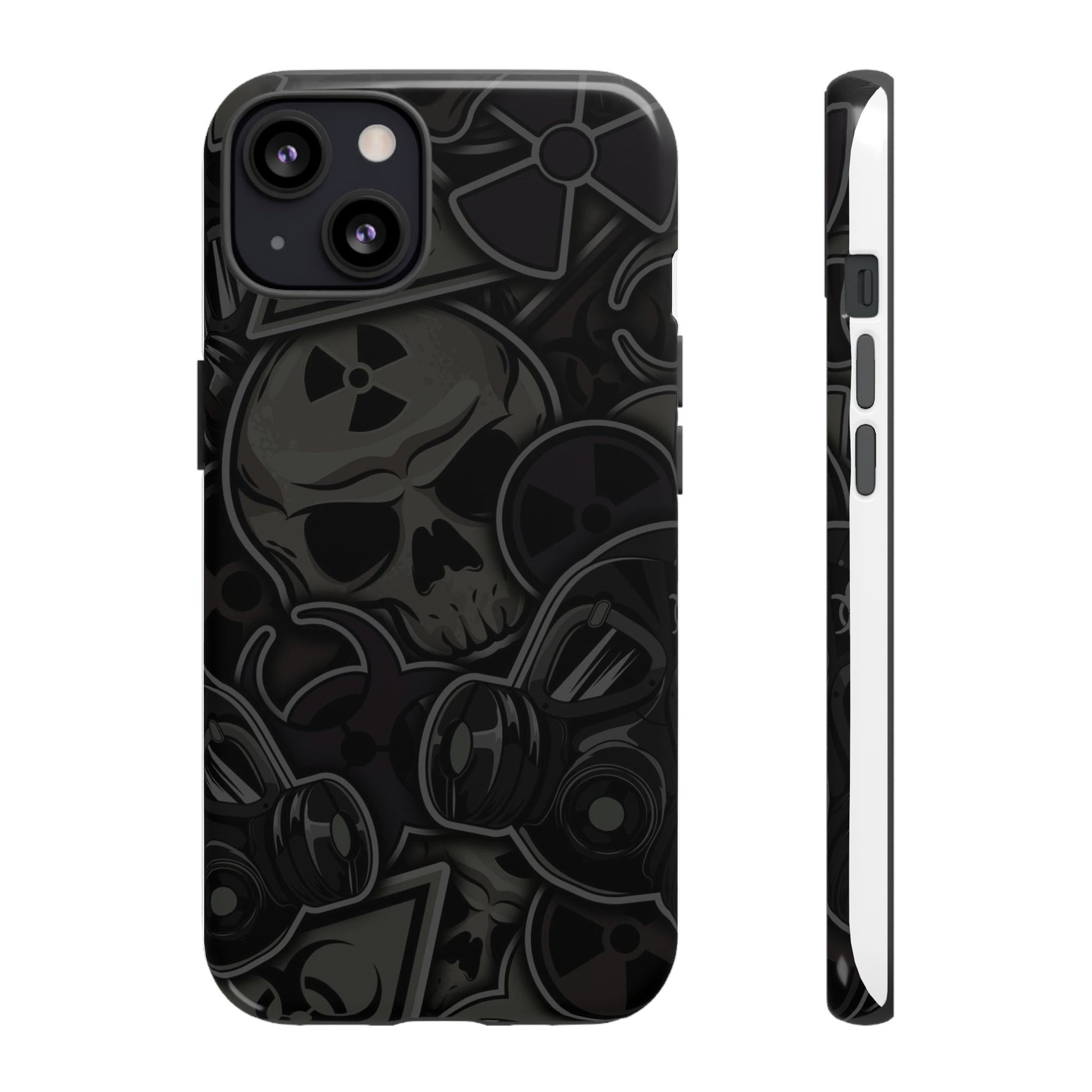 Tough Cases Phone Case, Edgy Skull Design Phone Cover, Gothic Cell Phone Shell