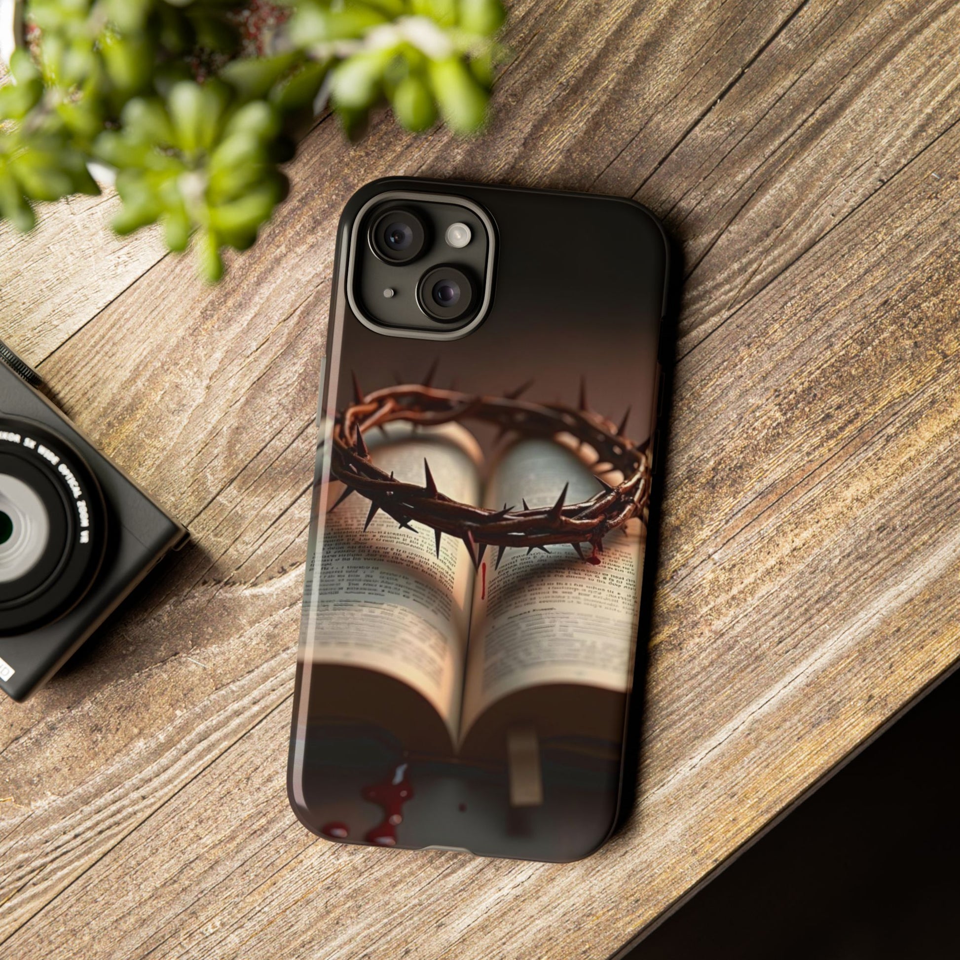 Crown of Thorns and Bible Christian Tough Cases for iPhones, Samsung, and Pixel