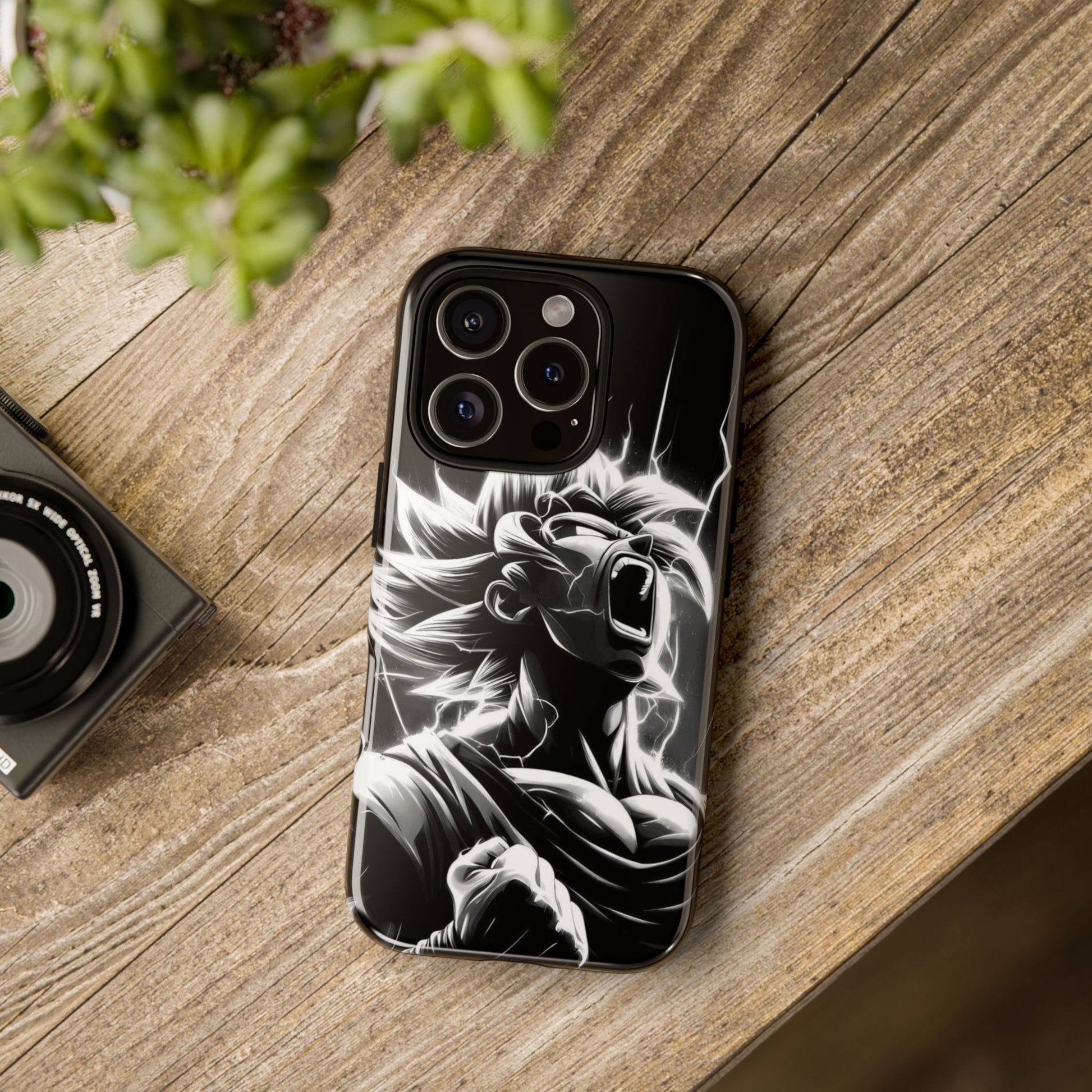 Anime Saiyan Rage Dragon ball Z Tough Cases for iPhones, Samsung, and Pixel