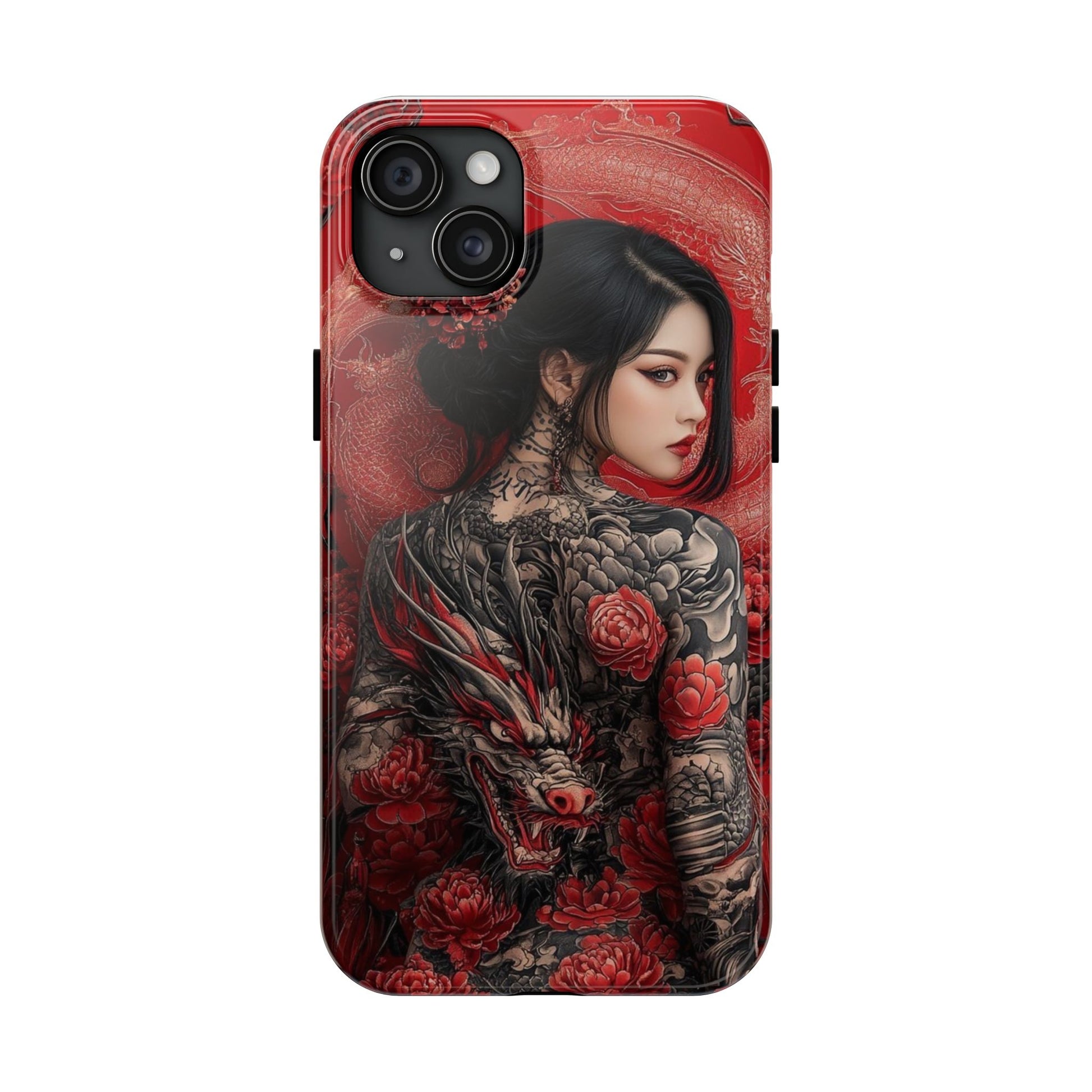Japanese Geisha Tattooed Girl Phone Cases for Iphones & Samsung Durable