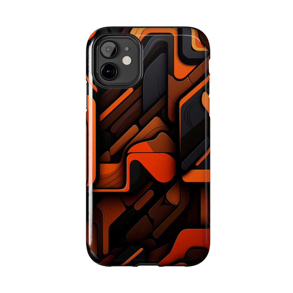 Orange Abstract Art Design Phone Case for Select iPhones & Samsung Galaxy Phones