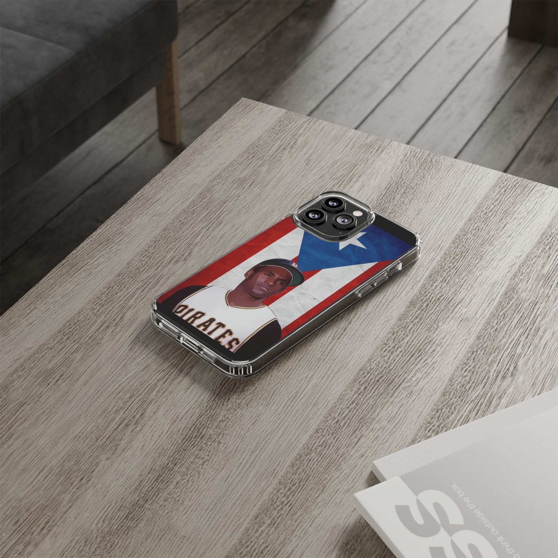 Puerto Rican Baseball Legend Clemente inspired Protective Iphone, Samsung case