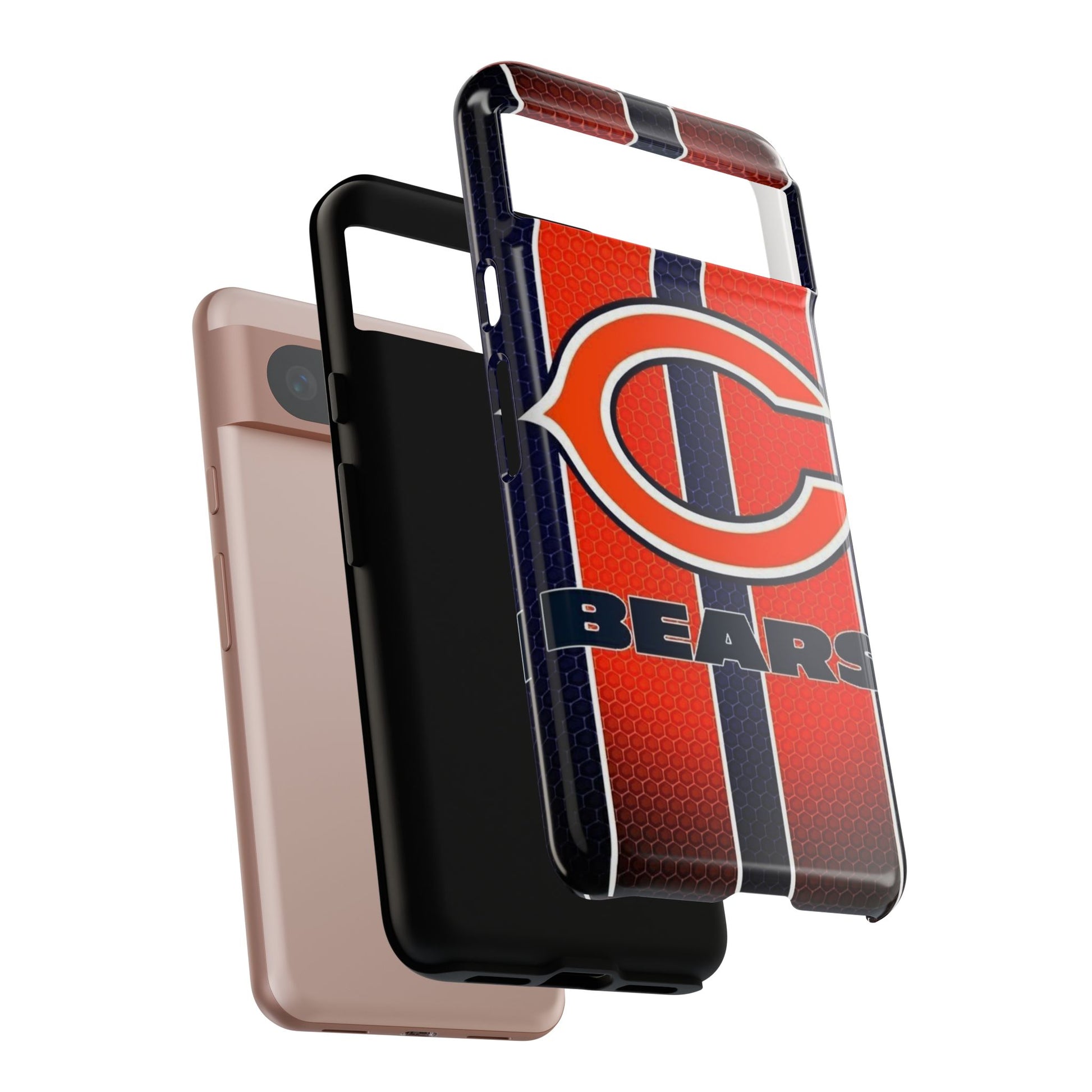 Chicago Bears Stripes Football Phone Case, Tough Cases for iPhones, Samsung, and Pixel