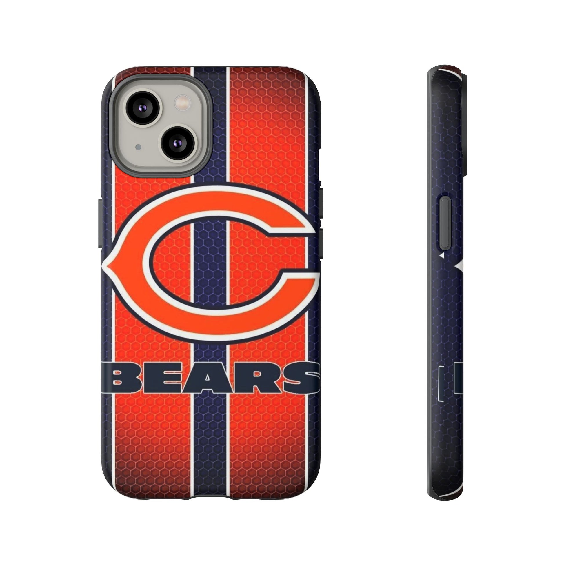 Chicago Bears Stripes Football Phone Case, Tough Cases for iPhones, Samsung, and Pixel